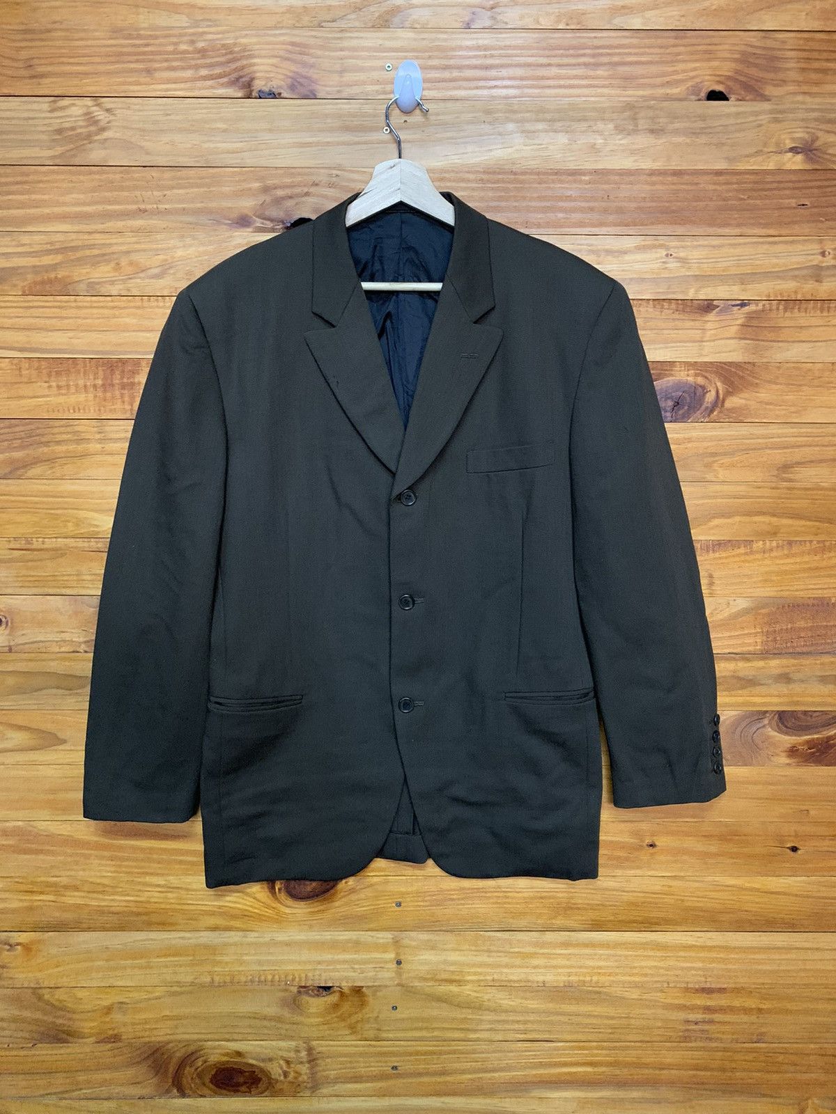 Japanese Brand × Vintage Vintage Grass Men Jun Saito x Lanificio Di Tollegno Coat Size US L / EU 52-54 / 3 - 1 Thumbnail