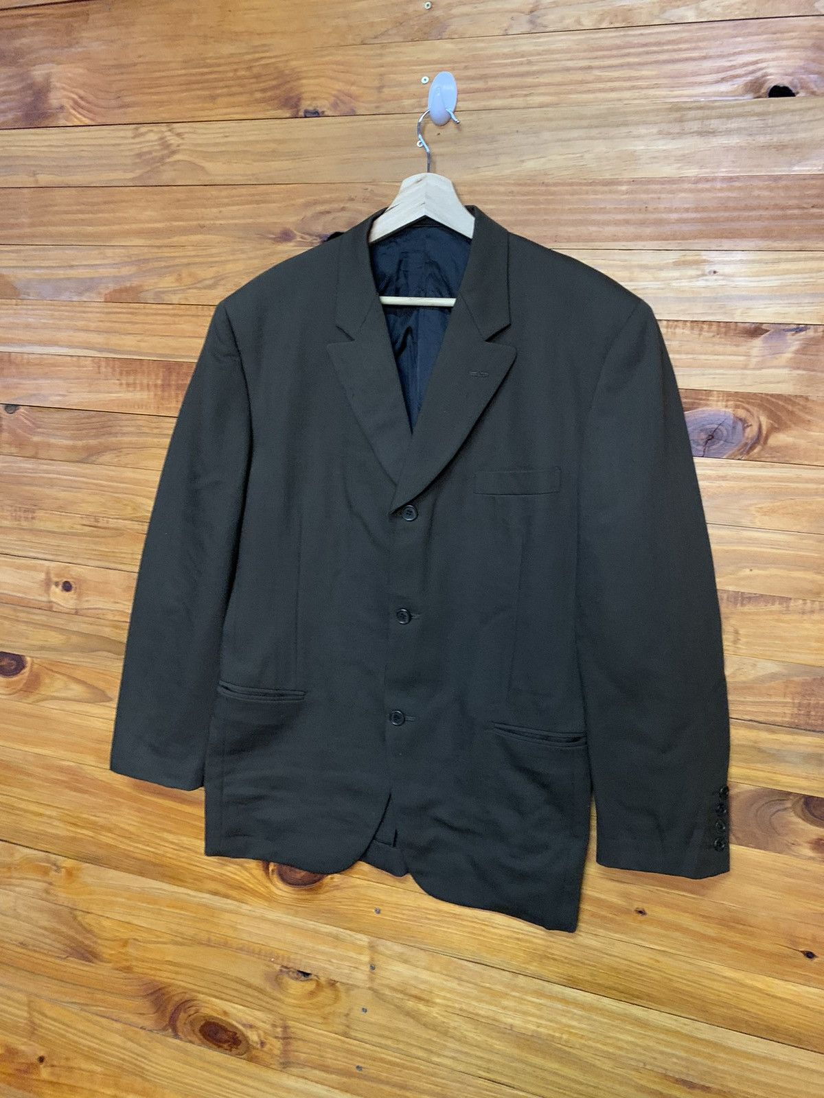 Japanese Brand × Vintage Vintage Grass Men Jun Saito x Lanificio Di Tollegno Coat Size US L / EU 52-54 / 3 - 3 Thumbnail