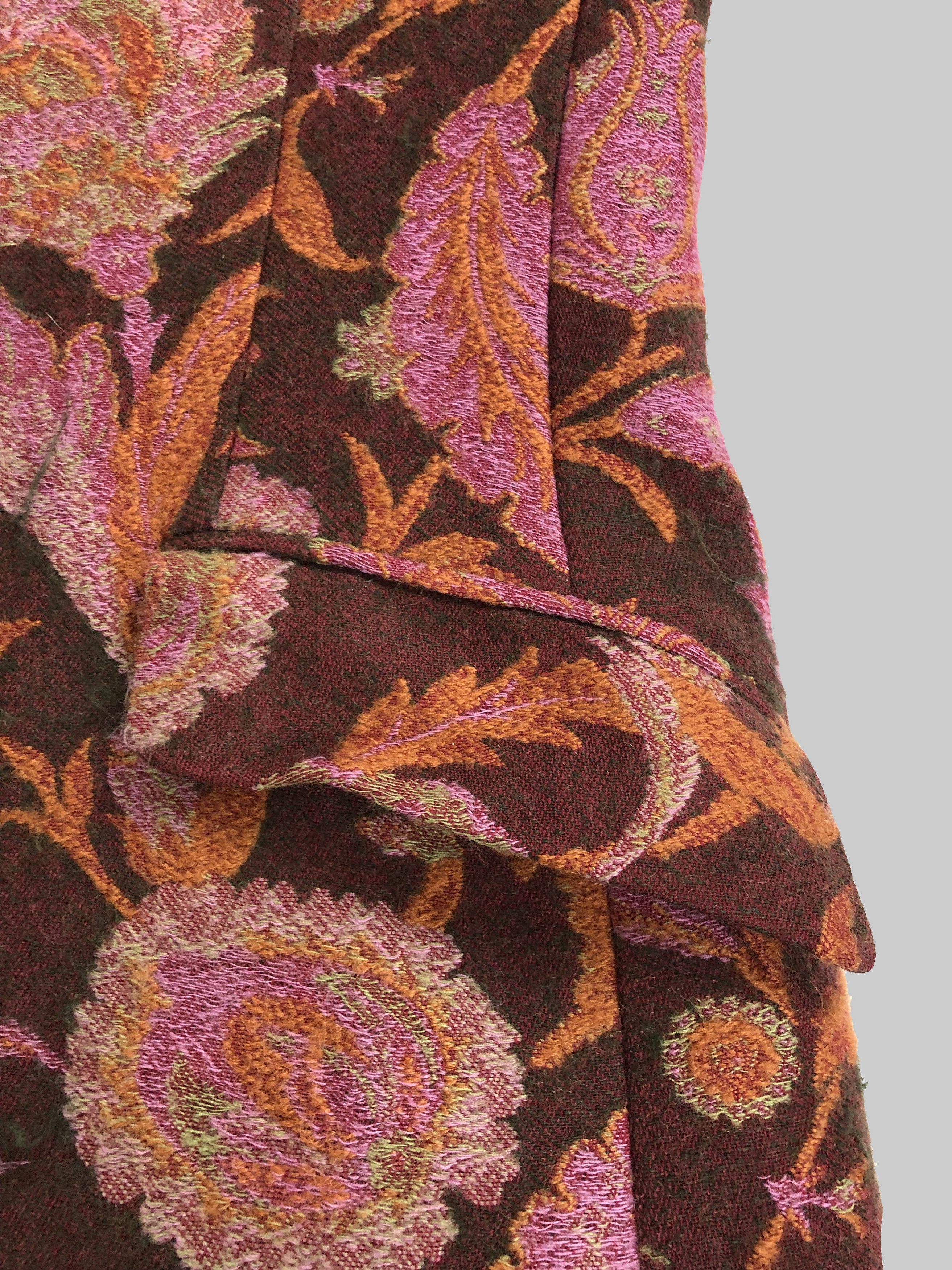 Etro Womens Etro Flowers Wool Coat Size 46/L Size US L / EU 52-54 / 3 - 5 Thumbnail