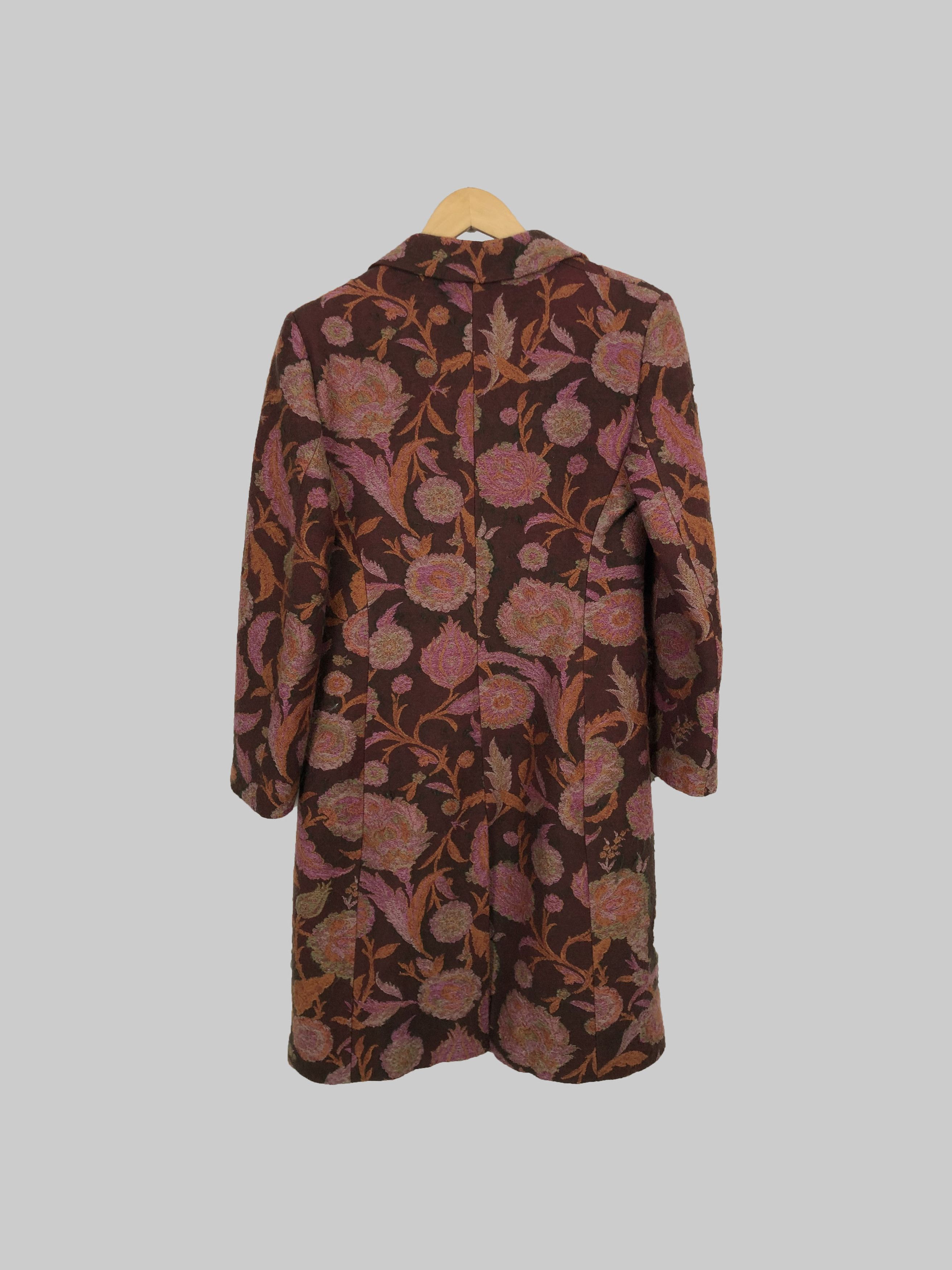 Etro Womens Etro Flowers Wool Coat Size 46/L Size US L / EU 52-54 / 3 - 2 Thumbnail