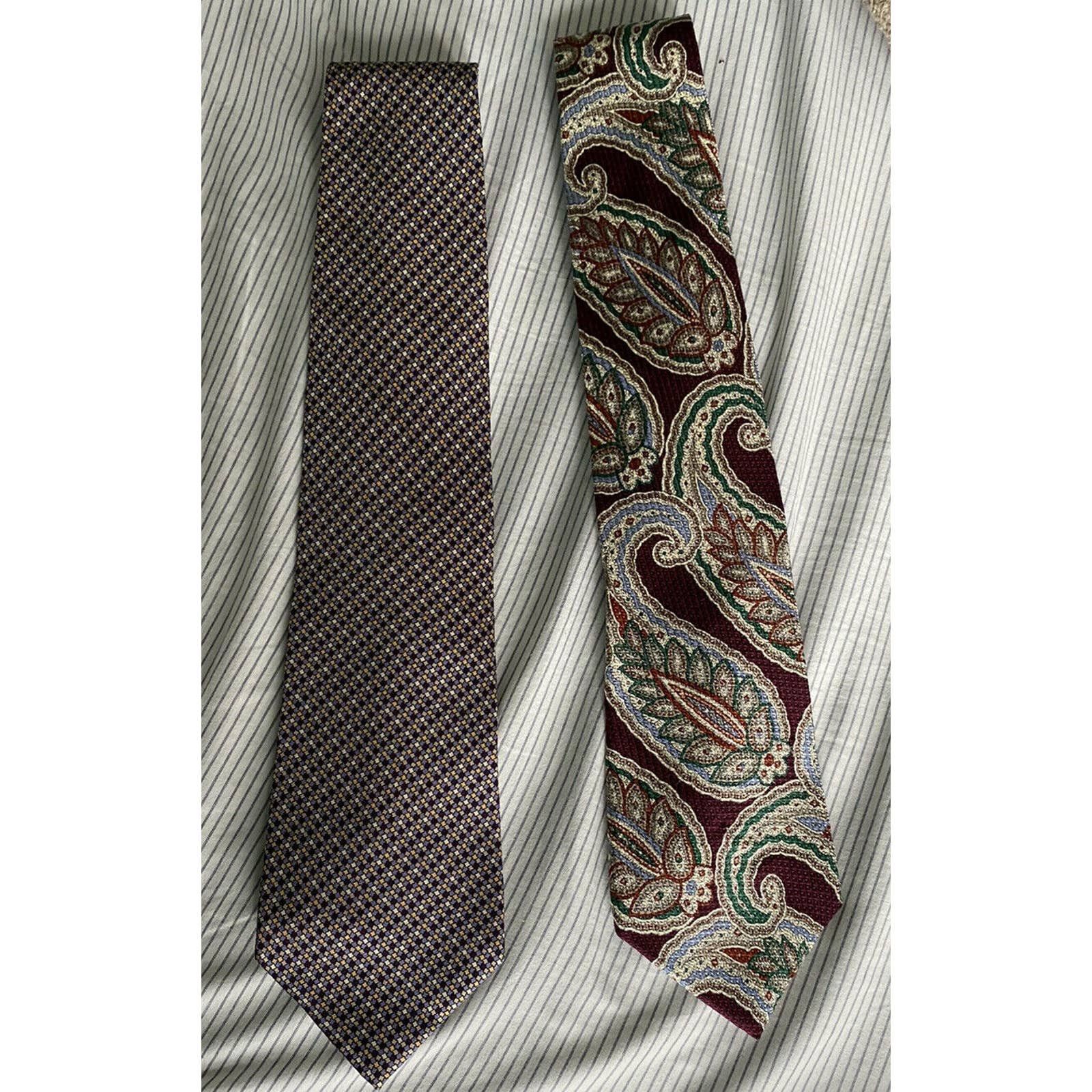 Burberry Burberry Vintage Silk Ties Made In The USA Size ONE SIZE - 2 Preview