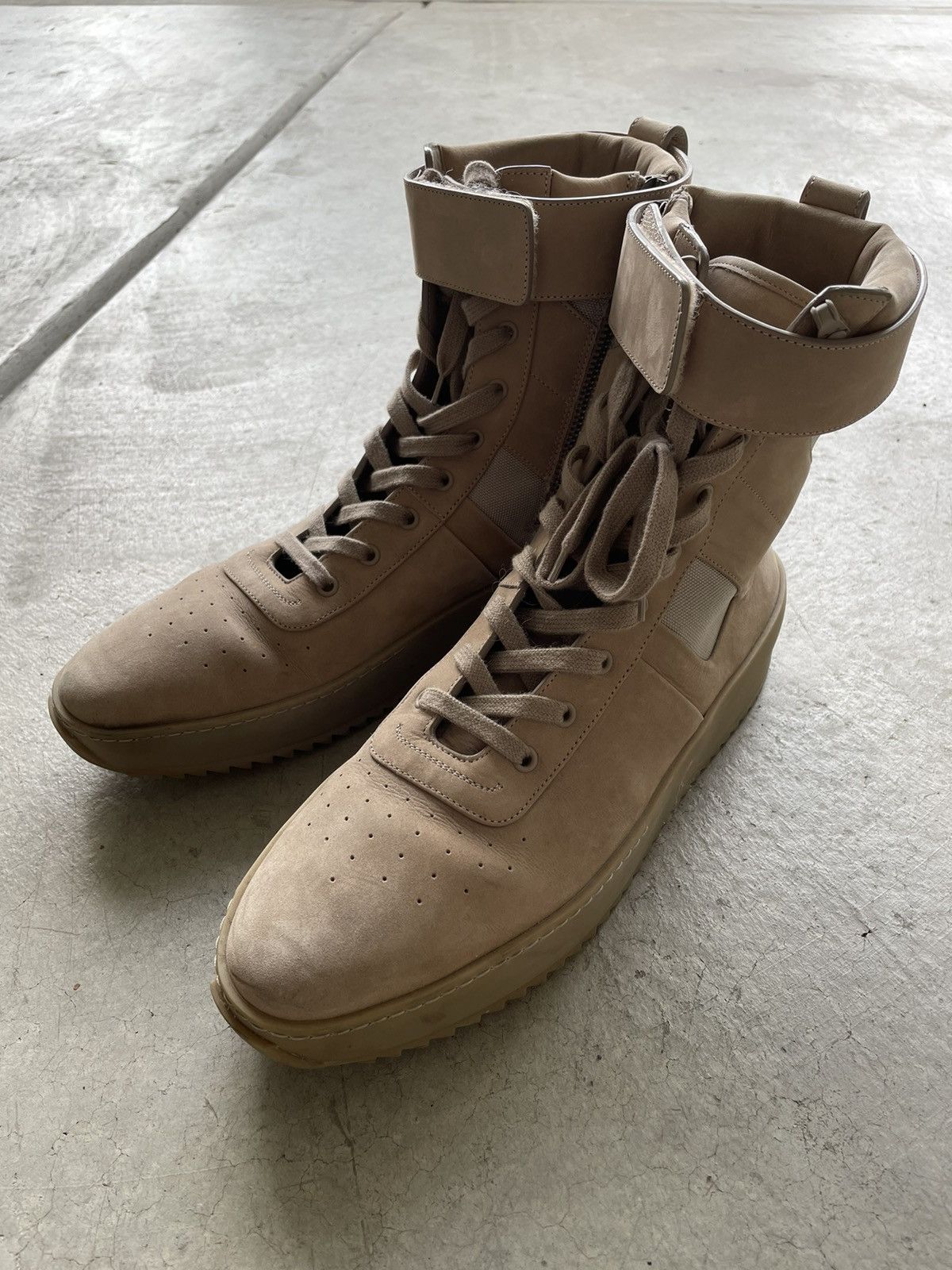Fear of God Suede Khaki Military Sneaker - High Top