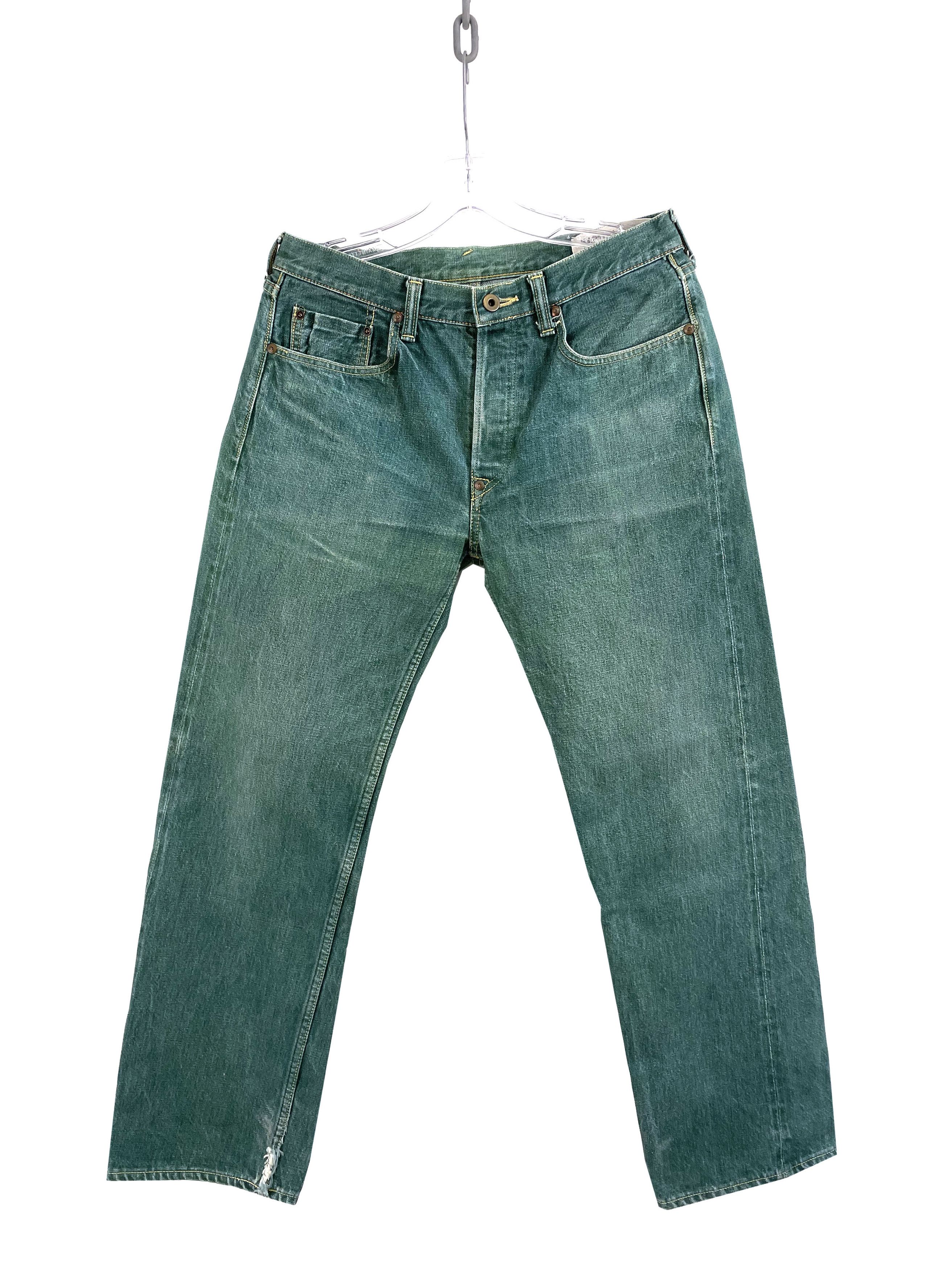 Kapital No. 4 Green Denim Size US 30 / EU 46 - 1 Thumbnail