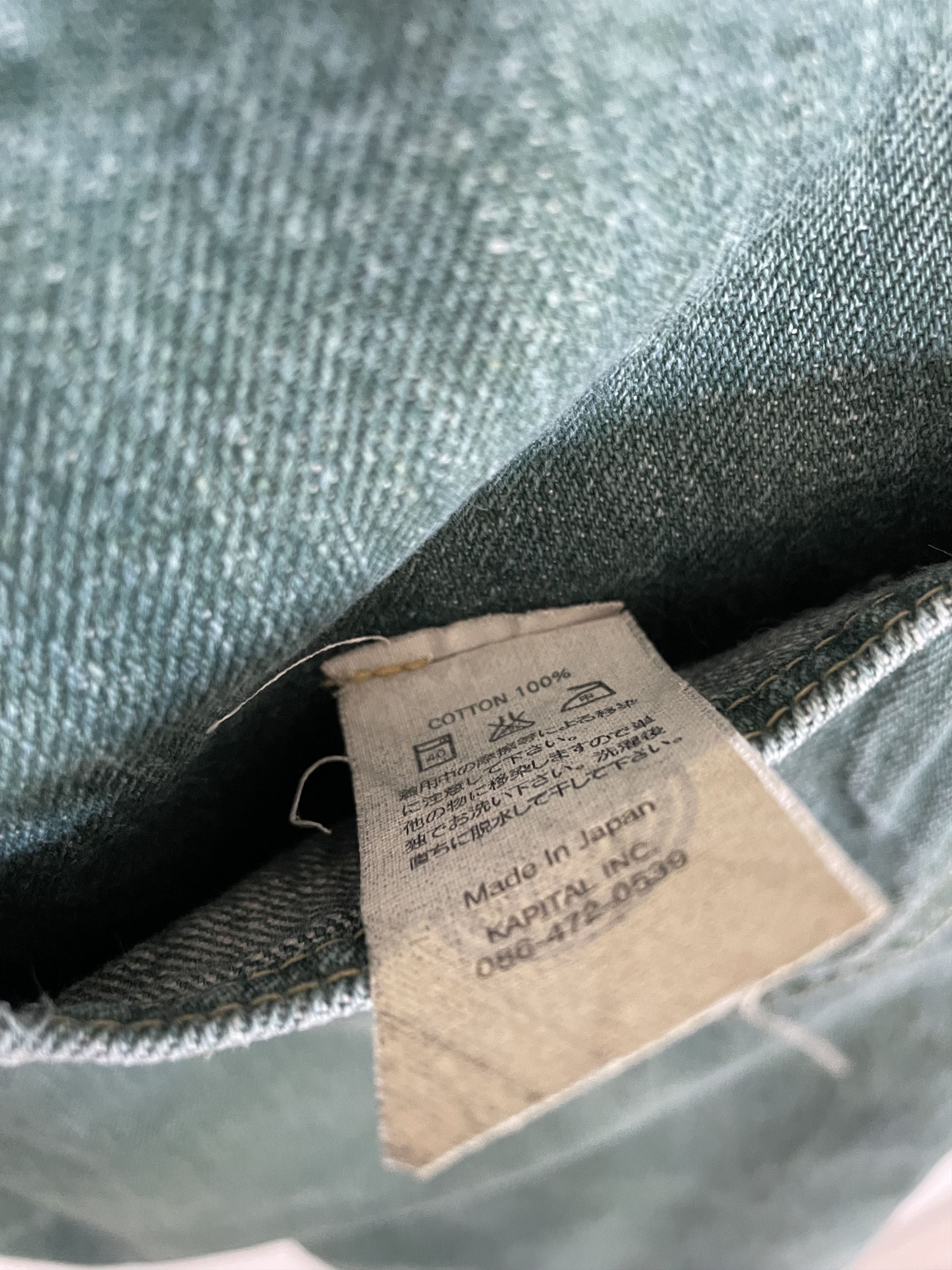 Kapital No. 4 Green Denim Size US 30 / EU 46 - 7 Thumbnail