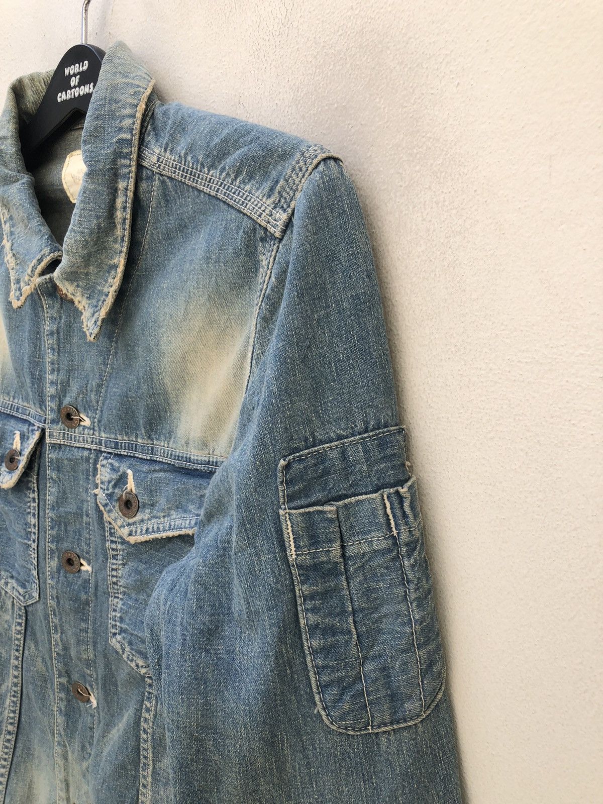 Big John Big John X Grime Effect Used Look Distressed Denim Jacket Size US M / EU 48-50 / 2 - 7 Thumbnail