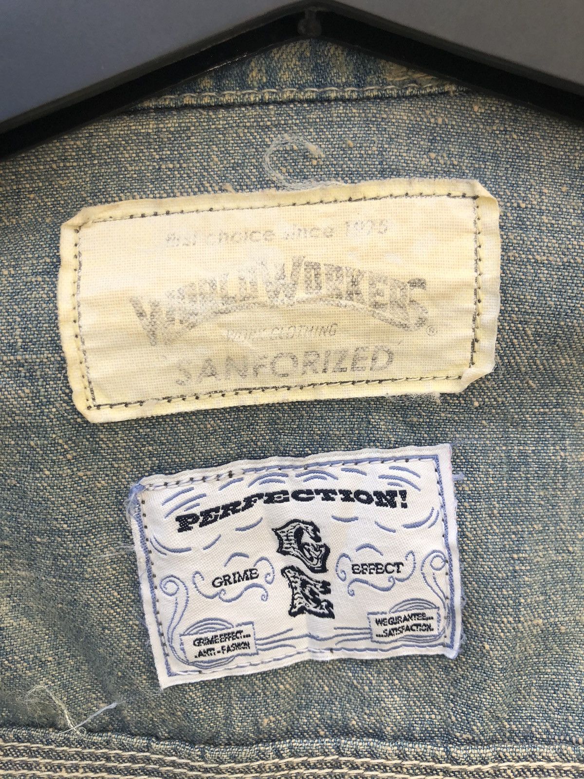 Big John Big John X Grime Effect Used Look Distressed Denim Jacket Size US M / EU 48-50 / 2 - 14 Thumbnail
