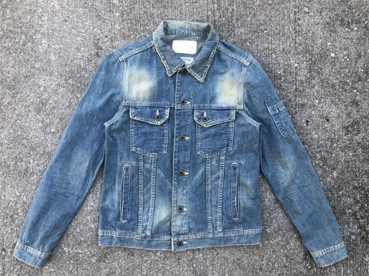 Big John Big John X Grime Effect Used Look Distressed Denim Jacket Size US M / EU 48-50 / 2 - 1 Thumbnail