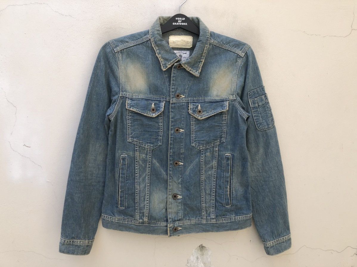Big John Big John X Grime Effect Used Look Distressed Denim Jacket Size US M / EU 48-50 / 2 - 3 Thumbnail