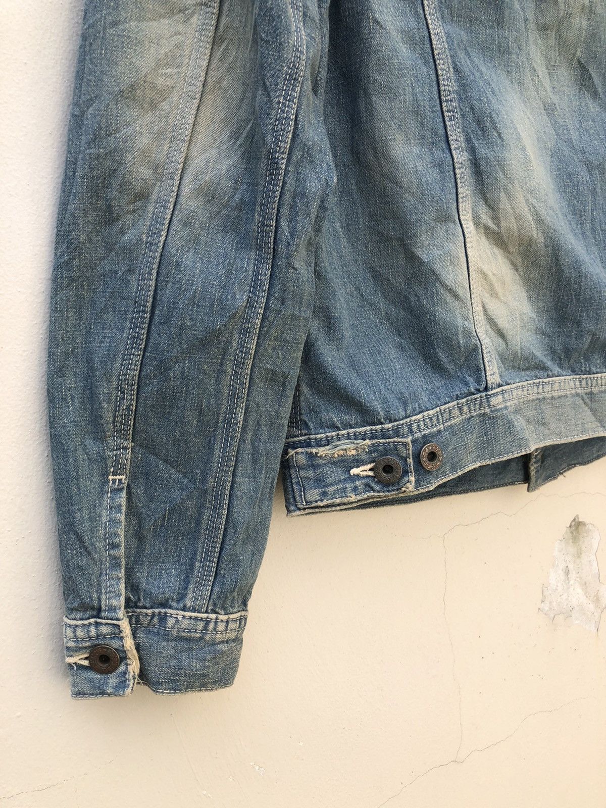 Big John Big John X Grime Effect Used Look Distressed Denim Jacket Size US M / EU 48-50 / 2 - 12 Thumbnail
