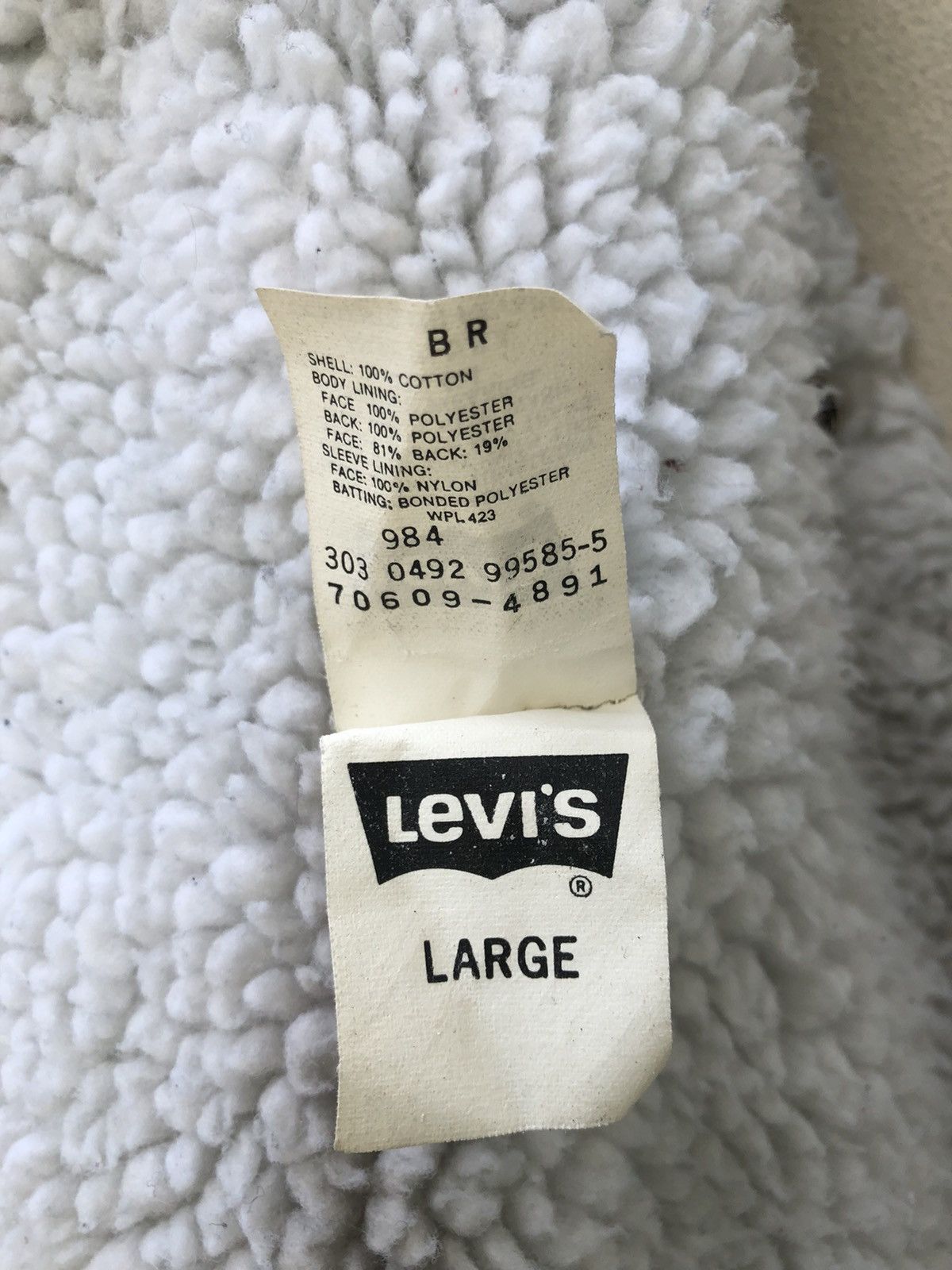 Levi's Vintage 1991 Levi’s Sherpa Faded Blue Denim Trucker Jacket Size US L / EU 52-54 / 3 - 17 Thumbnail