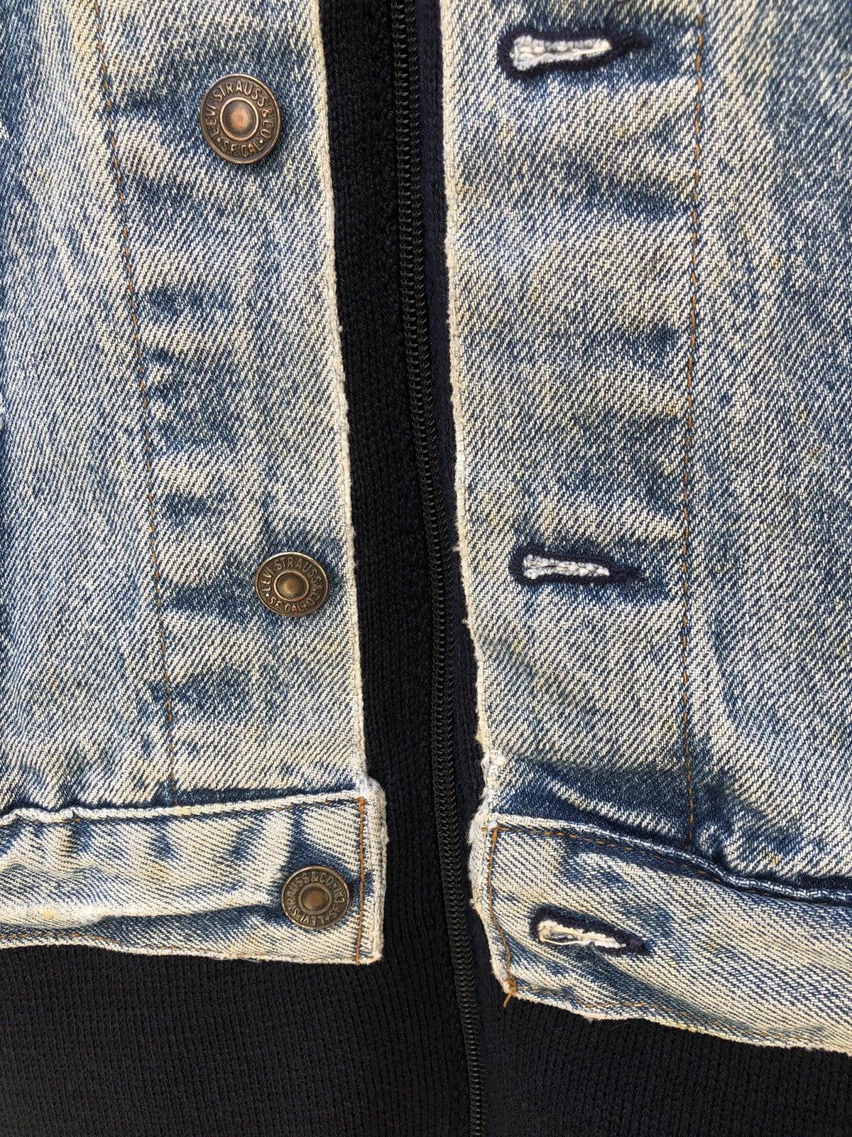 Levi's Vintage 90s Levi’s Rebuild Hybrid Denim Wool Jacket Size US M / EU 48-50 / 2 - 11 Thumbnail
