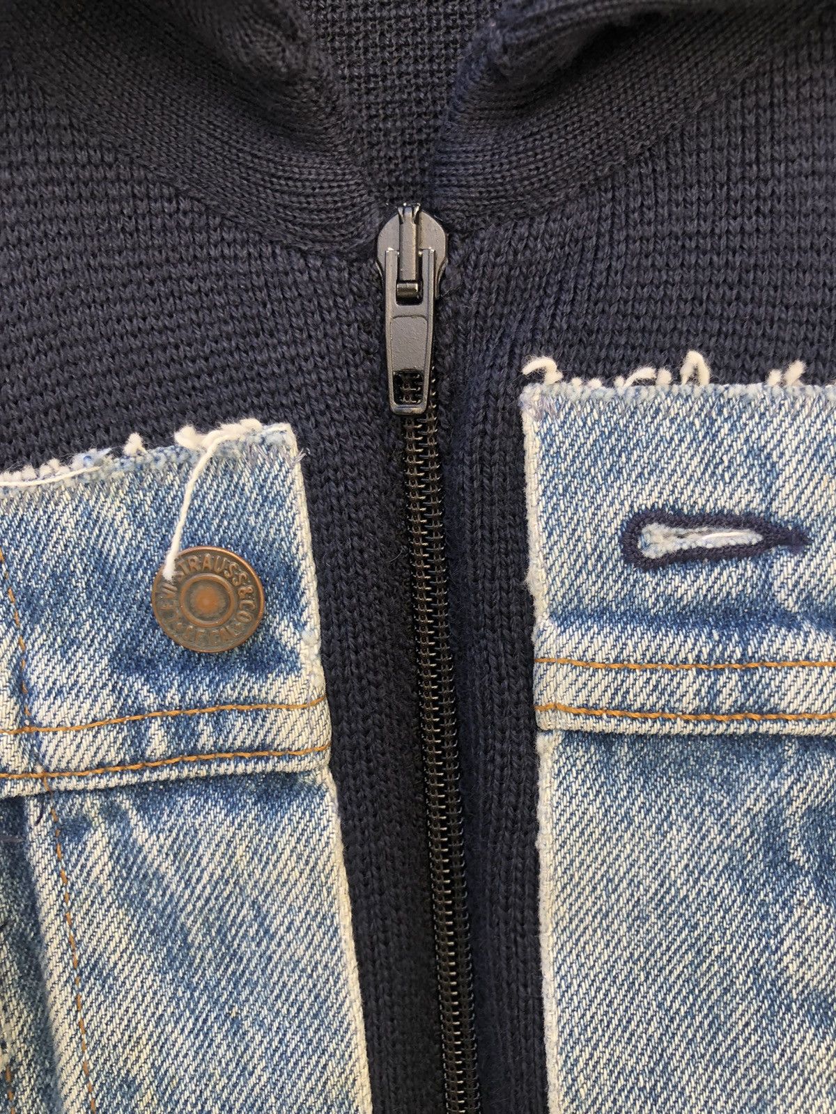 Levi's Vintage 90s Levi’s Rebuild Hybrid Denim Wool Jacket Size US M / EU 48-50 / 2 - 9 Thumbnail