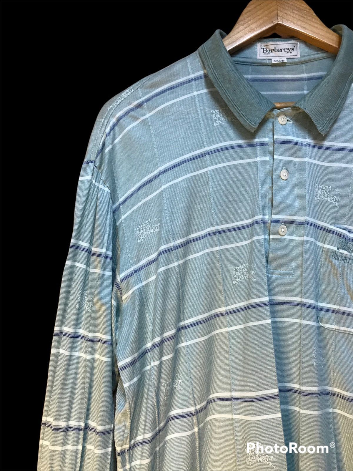 Burberry Vintage Burberrys polos long sleeve full print Size US L / EU 52-54 / 3 - 5 Thumbnail
