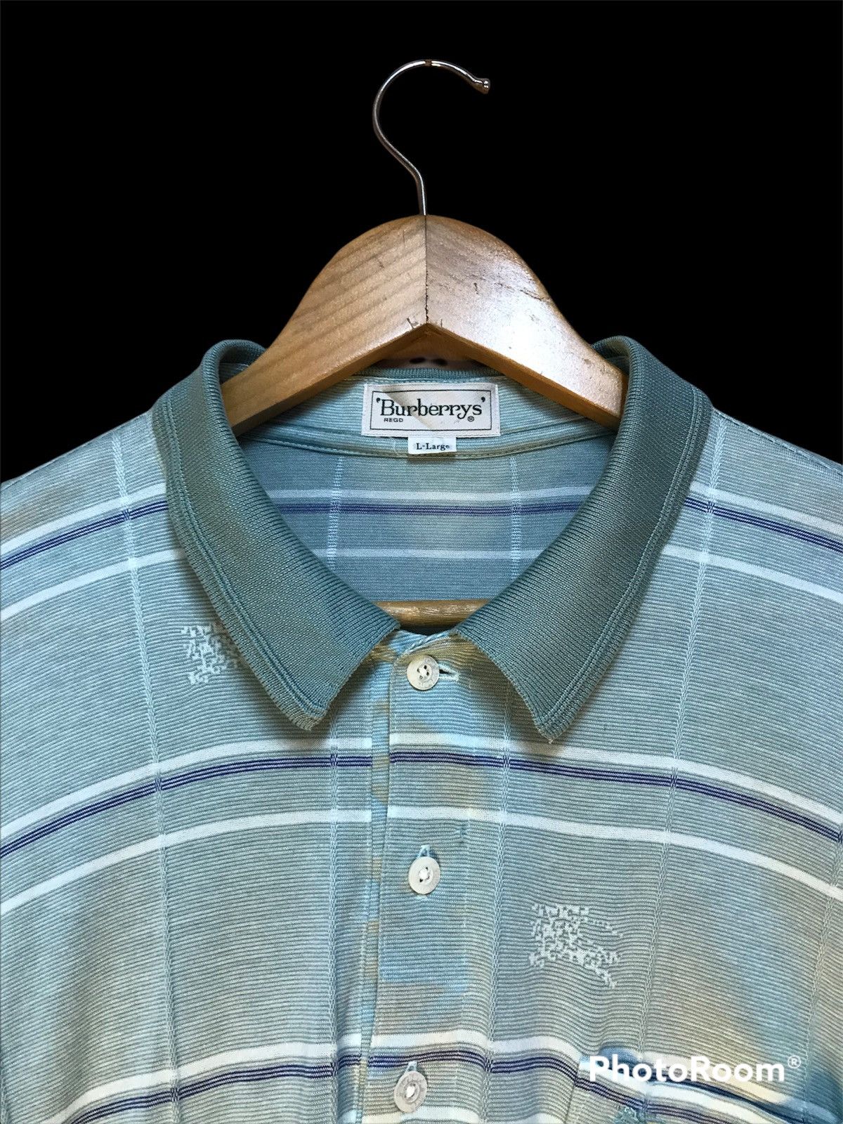 Burberry Vintage Burberrys polos long sleeve full print Size US L / EU 52-54 / 3 - 3 Thumbnail
