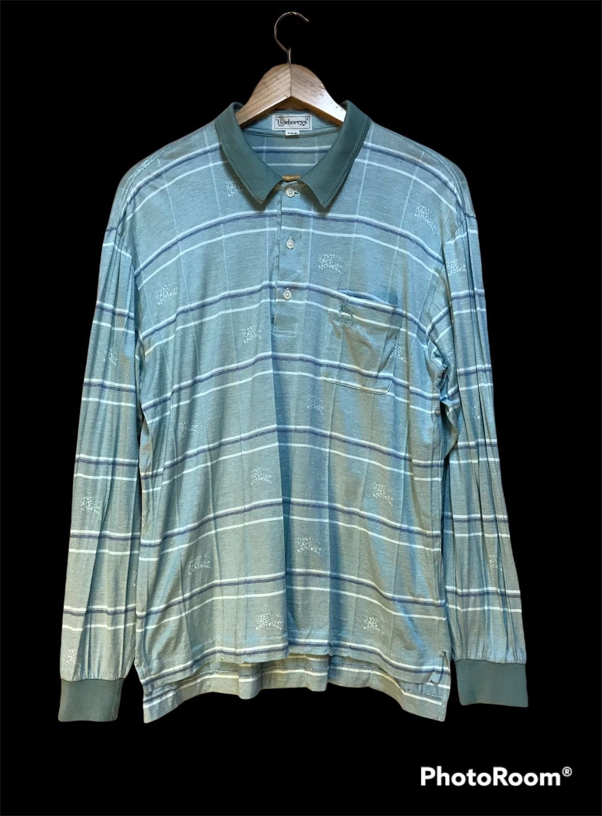 Burberry Vintage Burberrys polos long sleeve full print Size US L / EU 52-54 / 3 - 1 Thumbnail