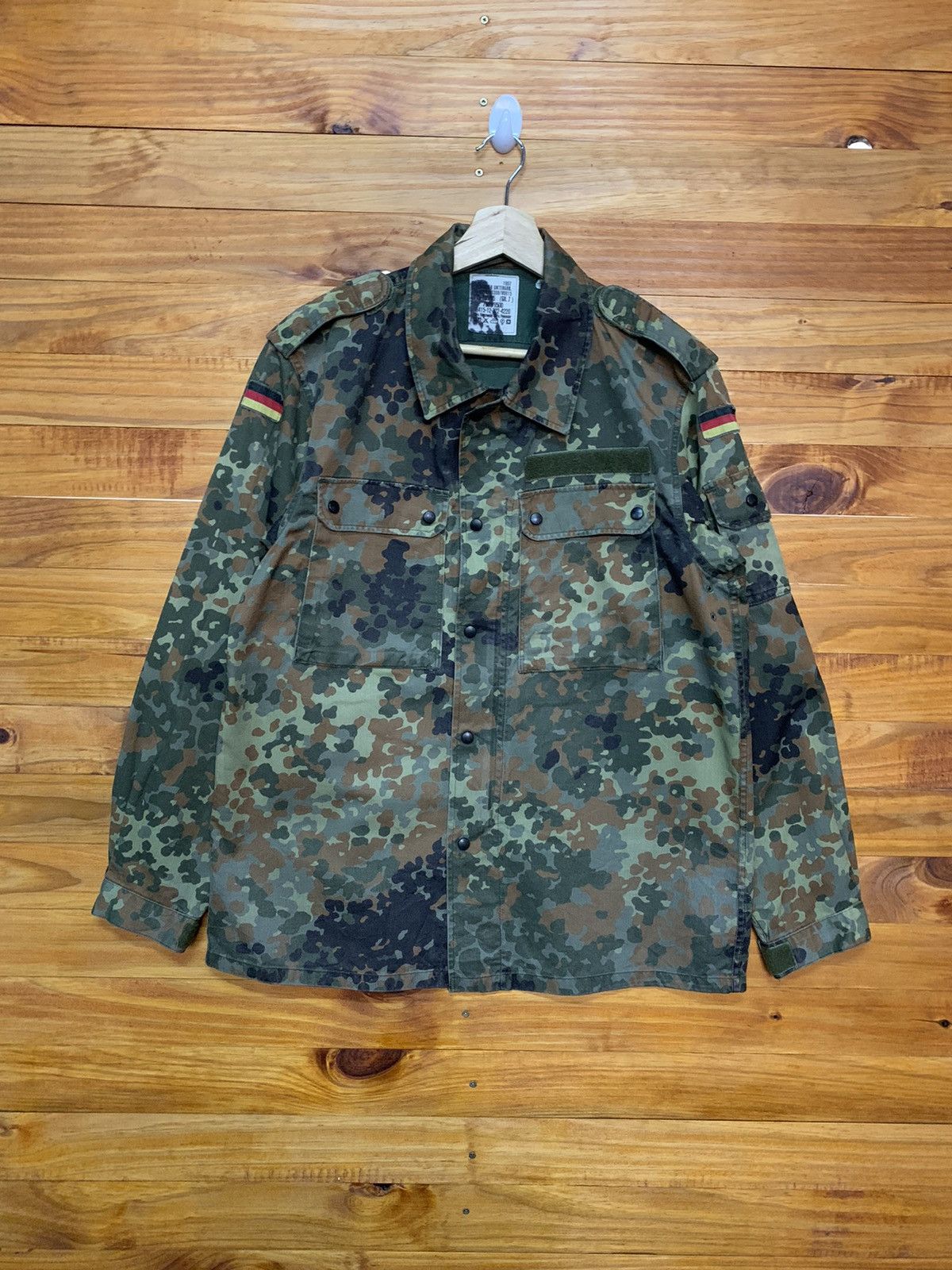 Vintage Flacktarn GERMAN ARMY Jacket Camouflage CAMO Military Shirt Size US M / EU 48-50 / 2 - 1 Thumbnail