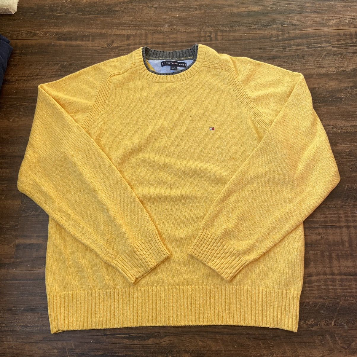 Vintage yellow Tommy Hilfiger fisherman sweater