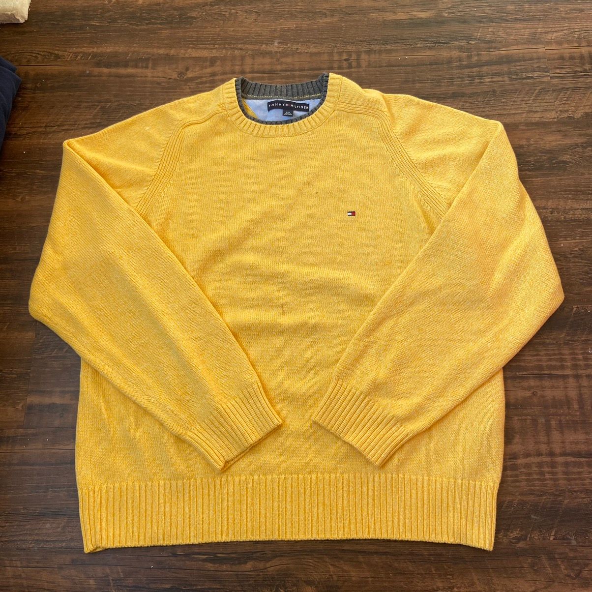 Vintage Vintage yellow Tommy Hilfiger fisherman sweater | Grailed