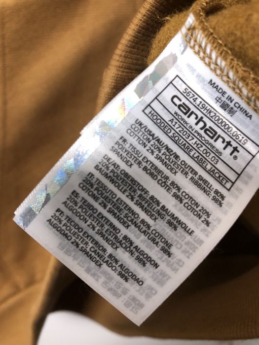 Carhartt Wip carhartt hooded square label jacket | Grailed