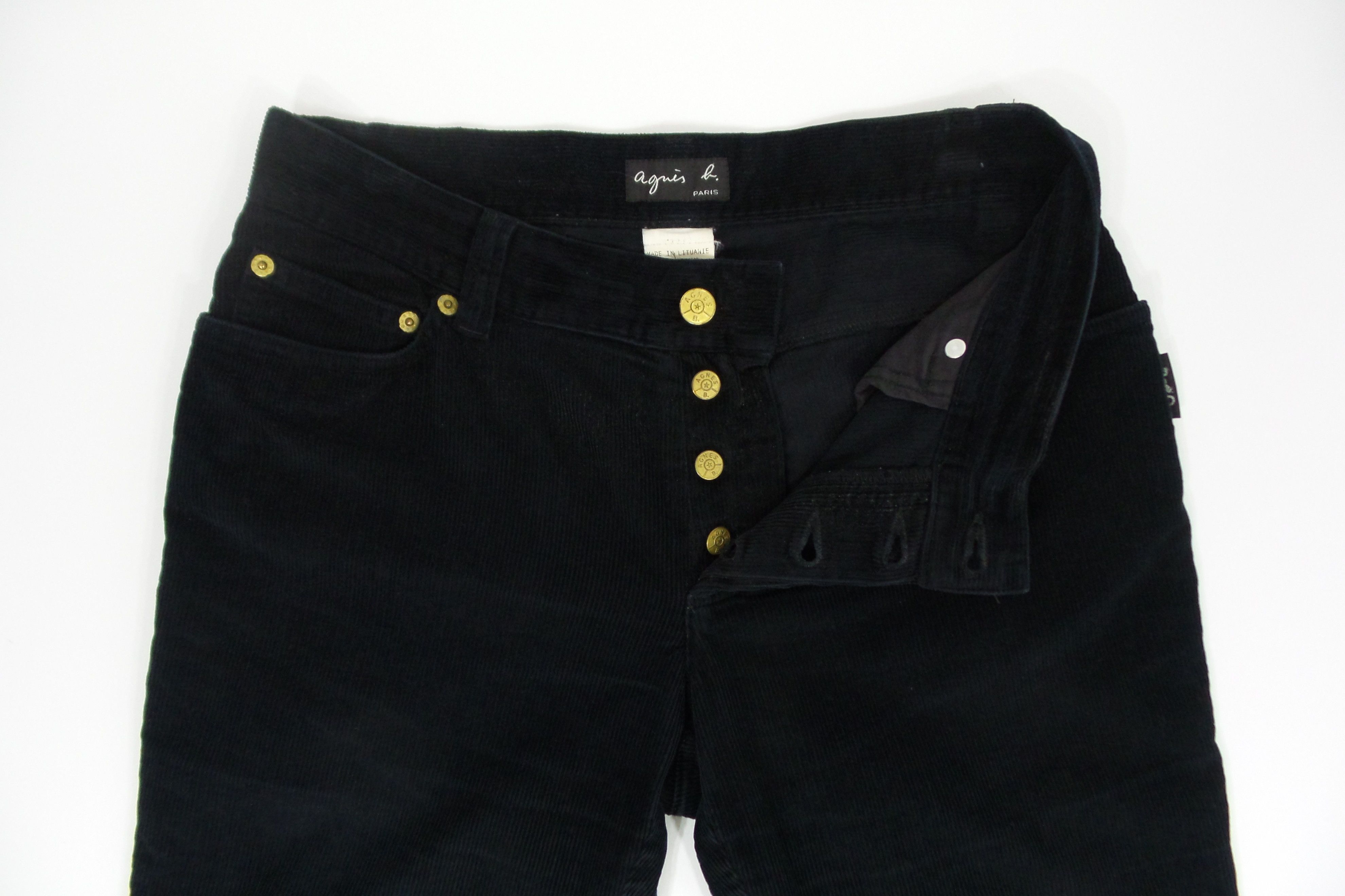 Designer × agnes b. Agnes B. Corduroy Button Fly Jeans W29xL35.5 Size US 29 - 2 Thumbnail