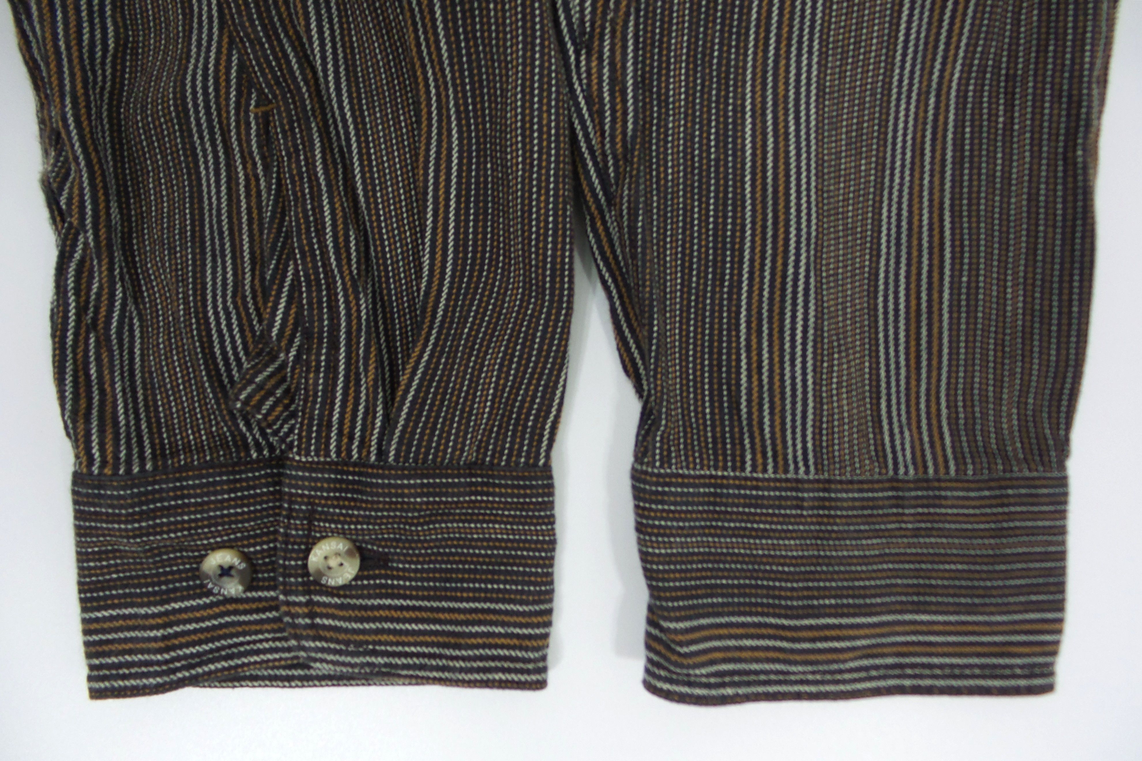 Japanese Brand × Kansai Yamamoto Kansai Jeans Double Pockets Stripes Jackets Size US M / EU 48-50 / 2 - 9 Thumbnail