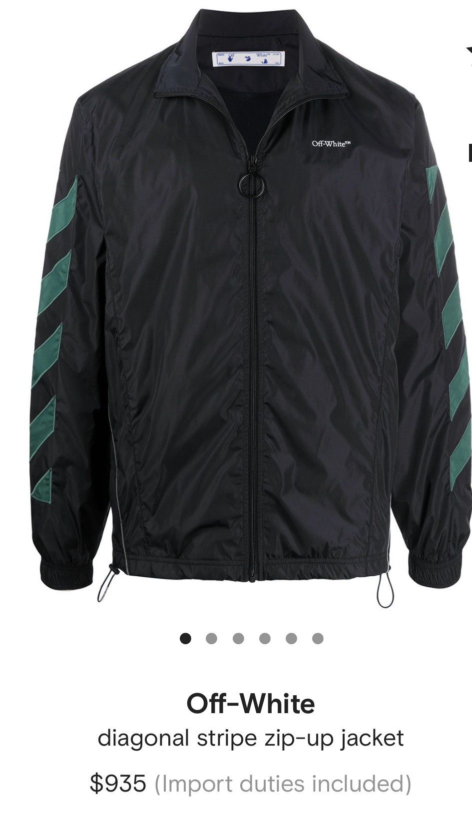 OFF-WHITE オフホワイト Diagonal Stripe Track Jacket