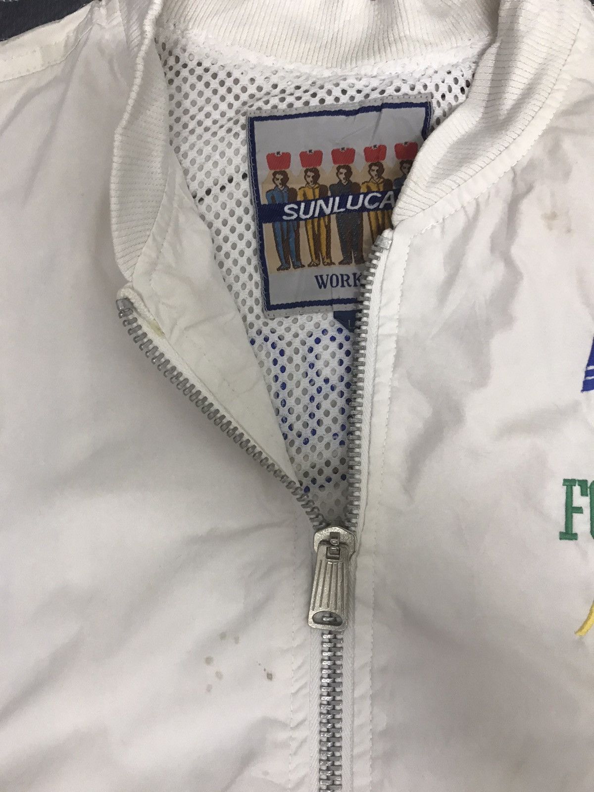 Vintage VINTAGE BOMBER JACKET NAVY FORCE UNIT WHITE Size US L / EU 52-54 / 3 - 16 Thumbnail