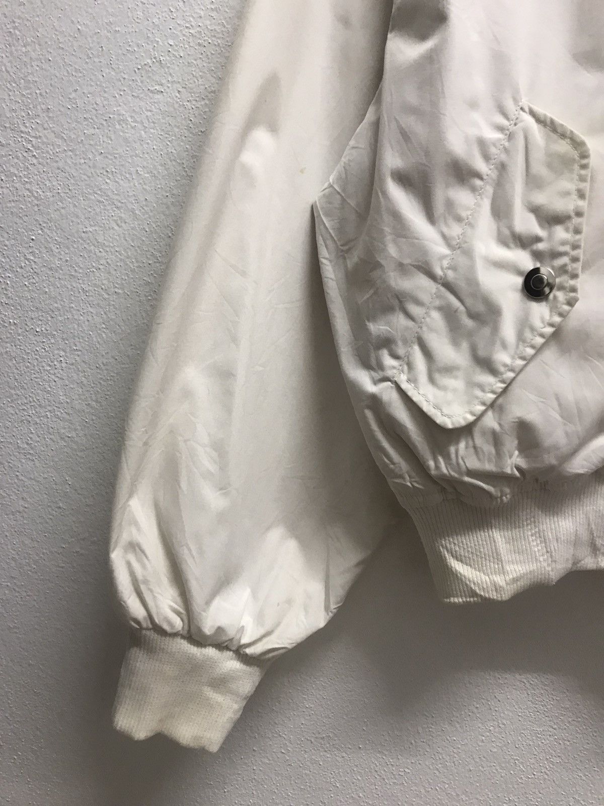 Vintage VINTAGE BOMBER JACKET NAVY FORCE UNIT WHITE Size US L / EU 52-54 / 3 - 5 Thumbnail