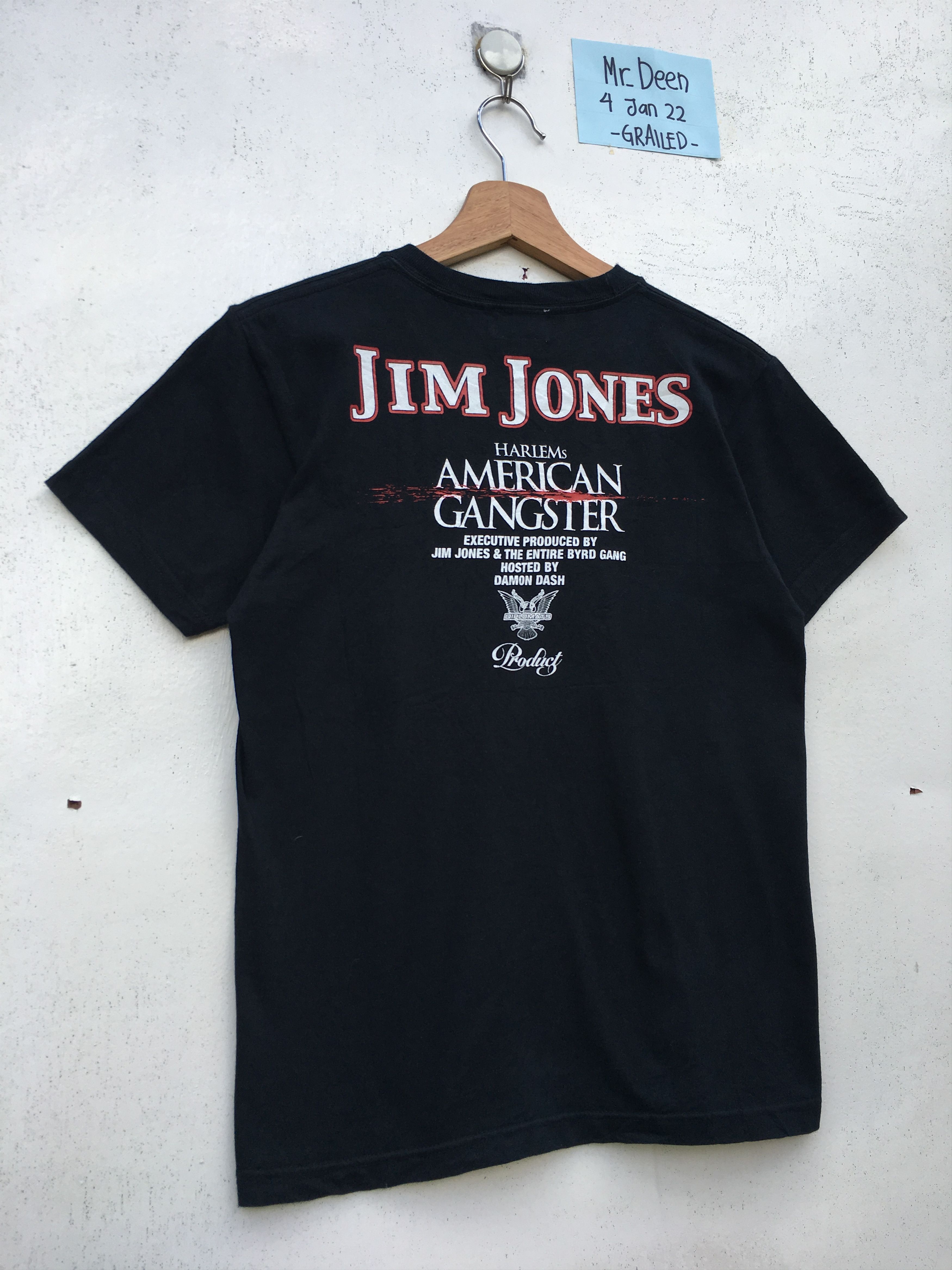 Vintage Rare Vintage American Gangsters Jim Jones Tshirt Size US S / EU 44-46 / 1 - 8 Thumbnail