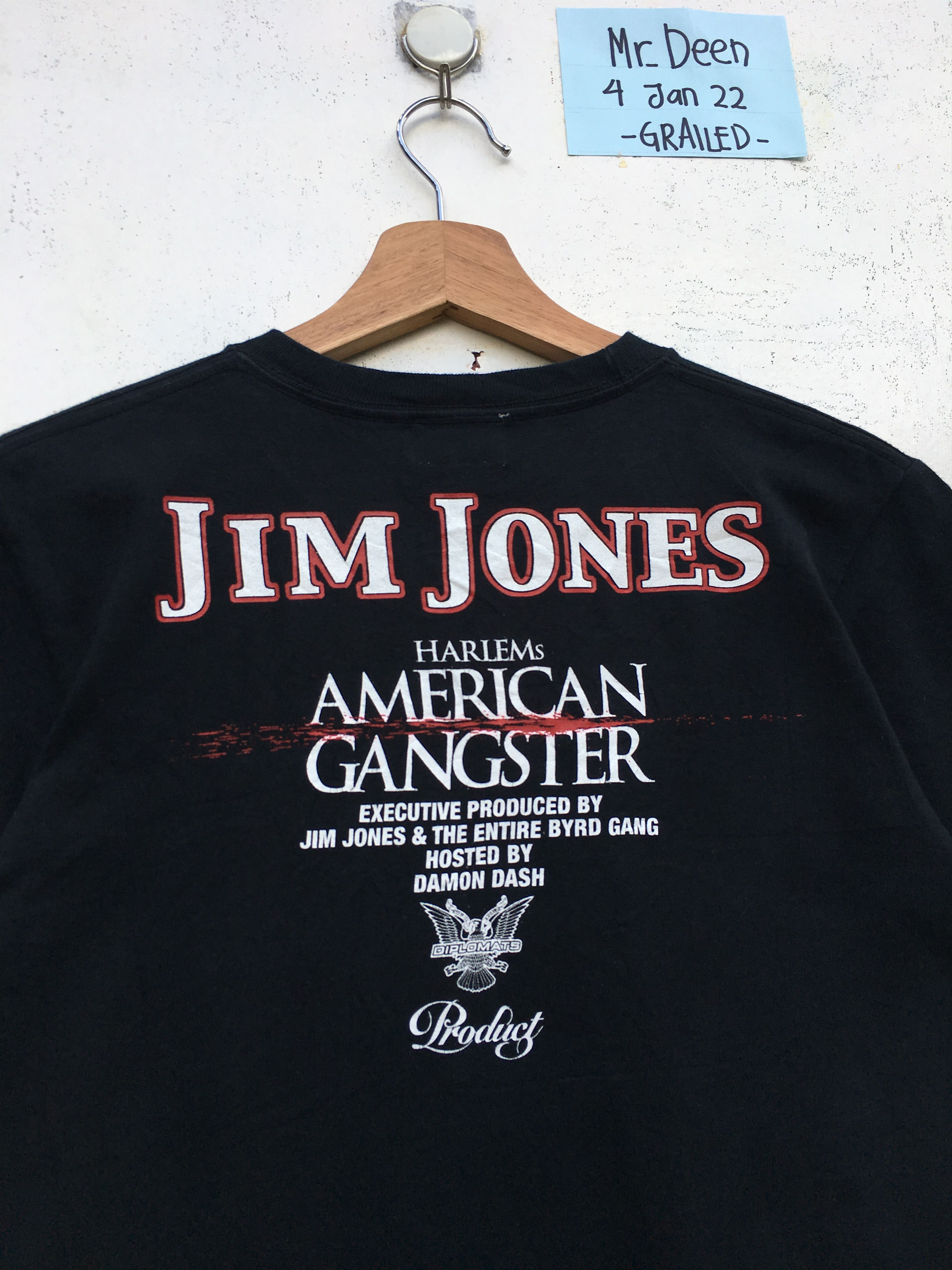 Vintage Rare Vintage American Gangsters Jim Jones Tshirt Size US S / EU 44-46 / 1 - 10 Thumbnail