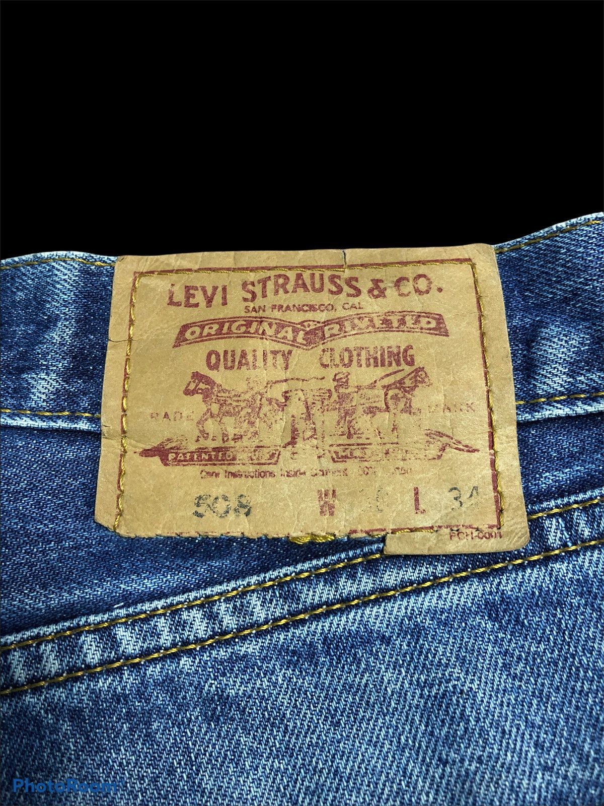 Levi's Levis 508 Dirty Custom Patches Denim Size US 28 / EU 44 - 8 Thumbnail