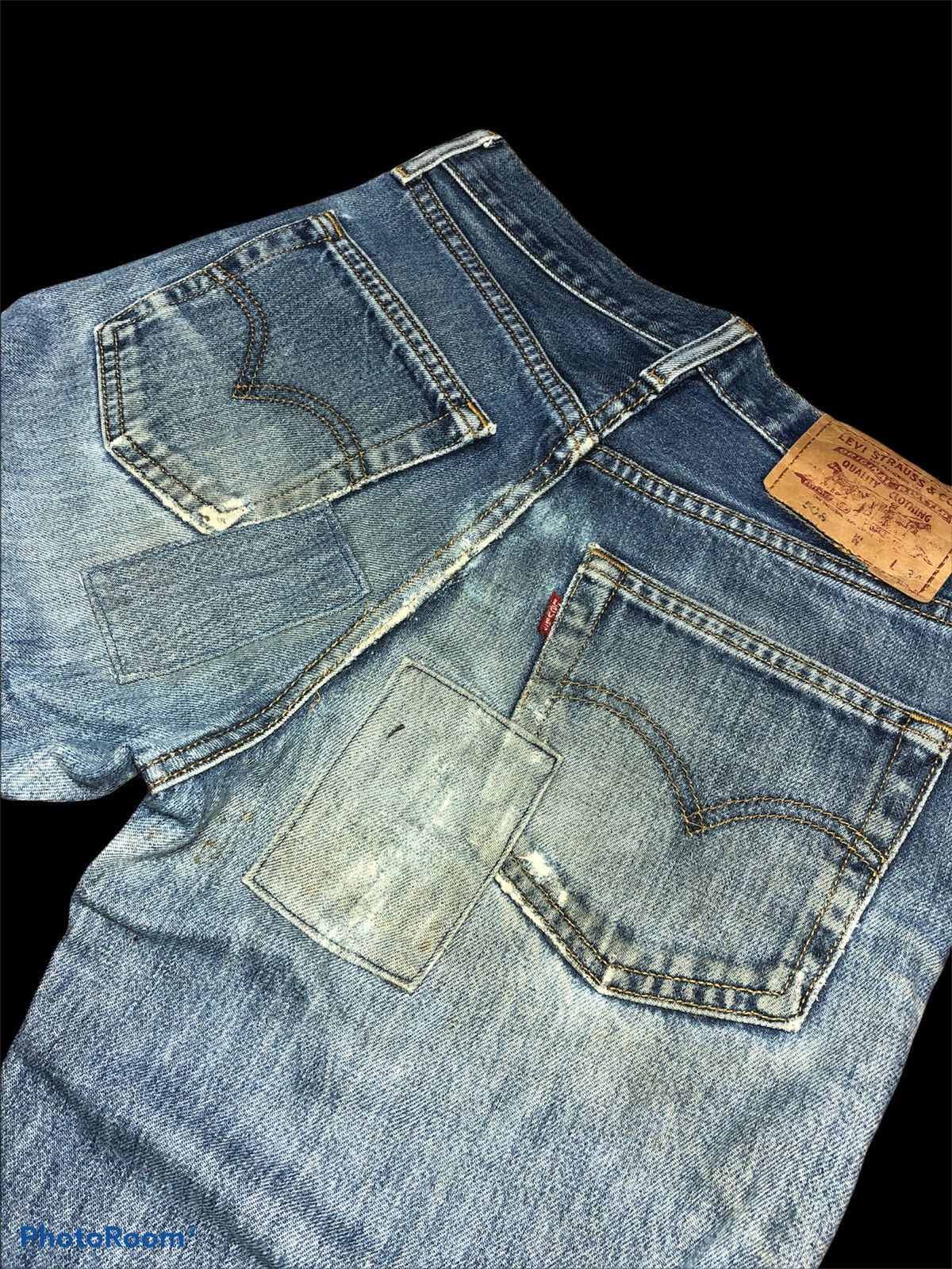 Levi's Levis 508 Dirty Custom Patches Denim Size US 28 / EU 44 - 7 Thumbnail
