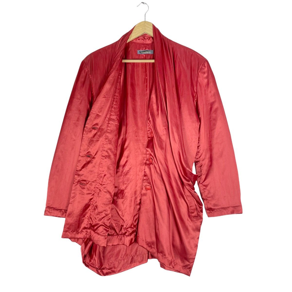 Issey Miyake × Vintage 🔥80s ISSEY MIYAKE Satin Spiral Button Jacket Size M / US 6-8 / IT 42-44 - 7 Thumbnail