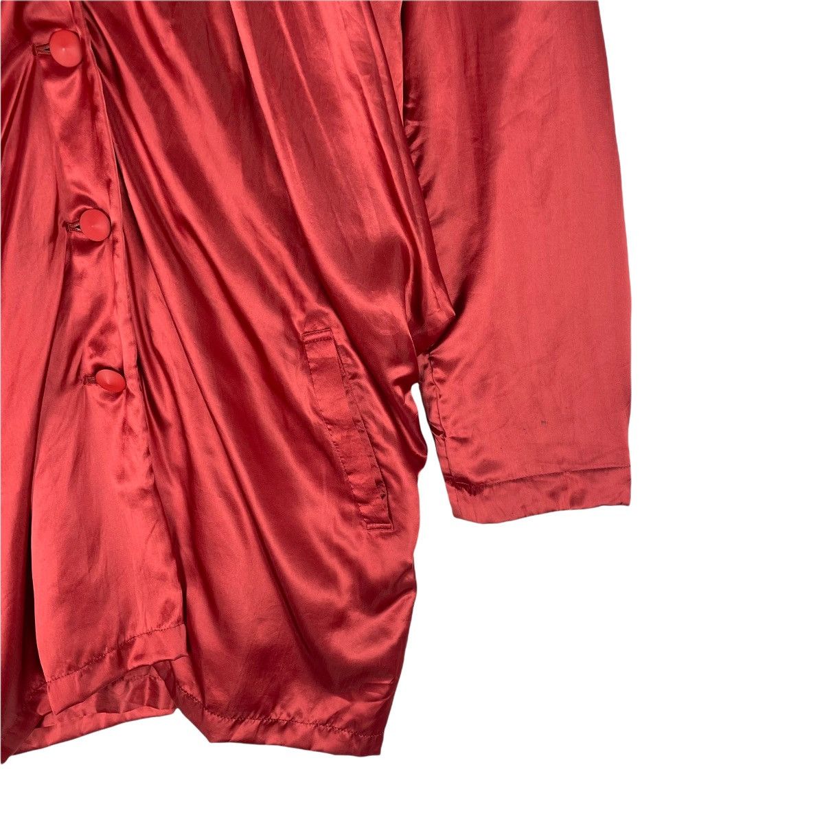 Issey Miyake × Vintage 🔥80s ISSEY MIYAKE Satin Spiral Button Jacket Size M / US 6-8 / IT 42-44 - 6 Thumbnail
