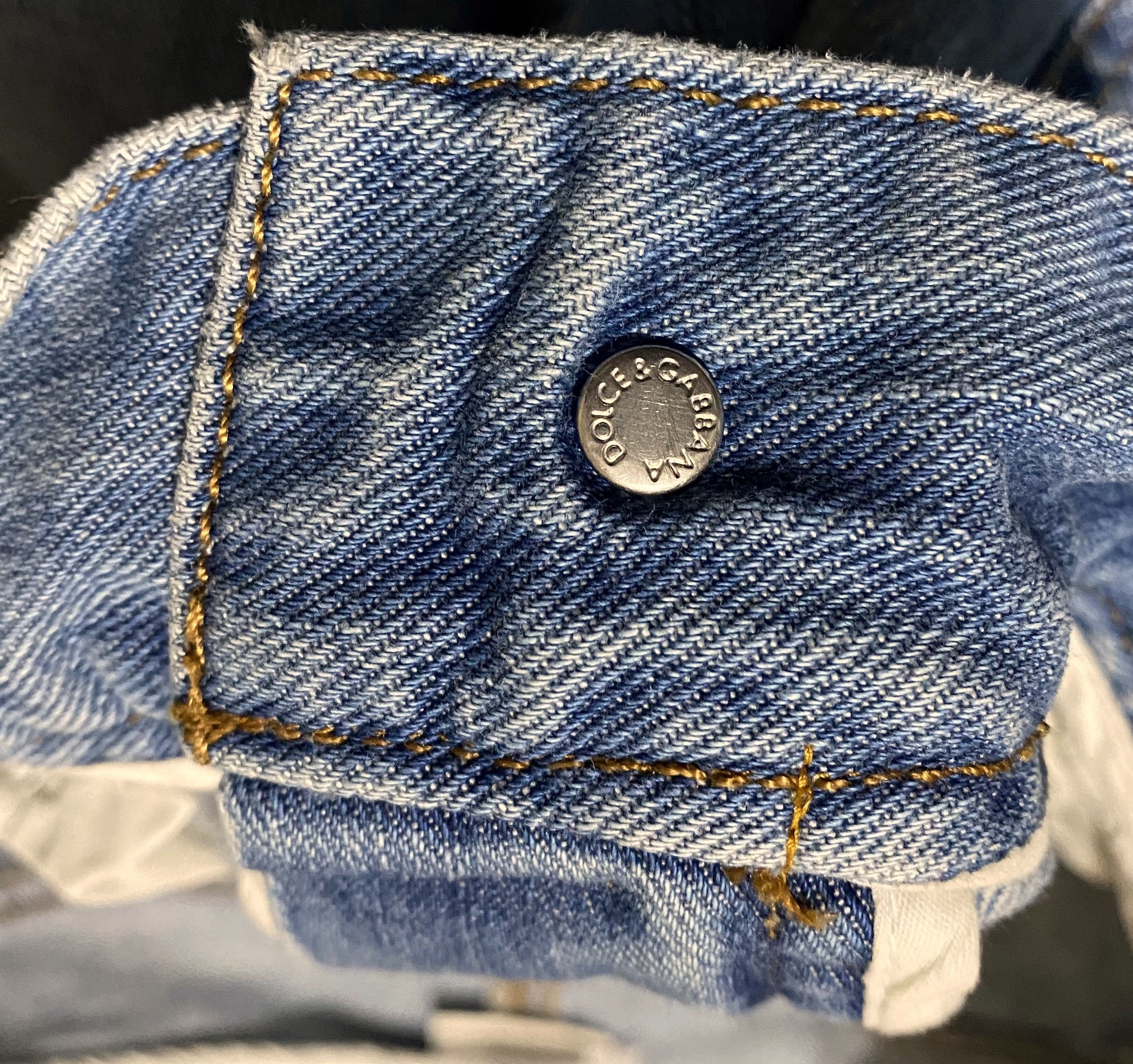 Dolce & Gabbana Dolce Gabbana D&G Torn Washed Faded Distressed Jeans Denim Size US 32 / EU 48 - 7 Thumbnail