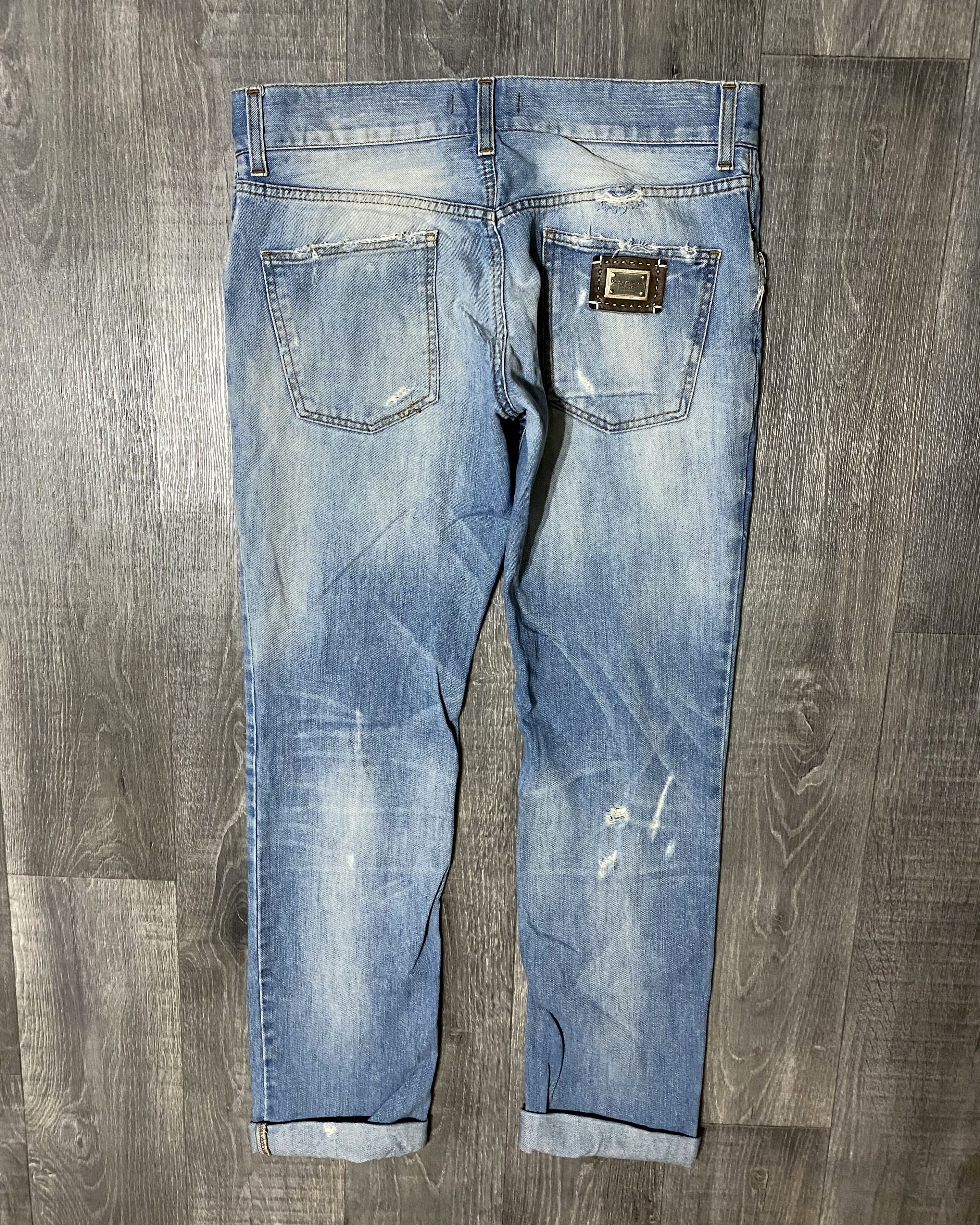 Dolce & Gabbana Dolce Gabbana D&G Torn Washed Faded Distressed Jeans Denim Size US 32 / EU 48 - 2 Thumbnail