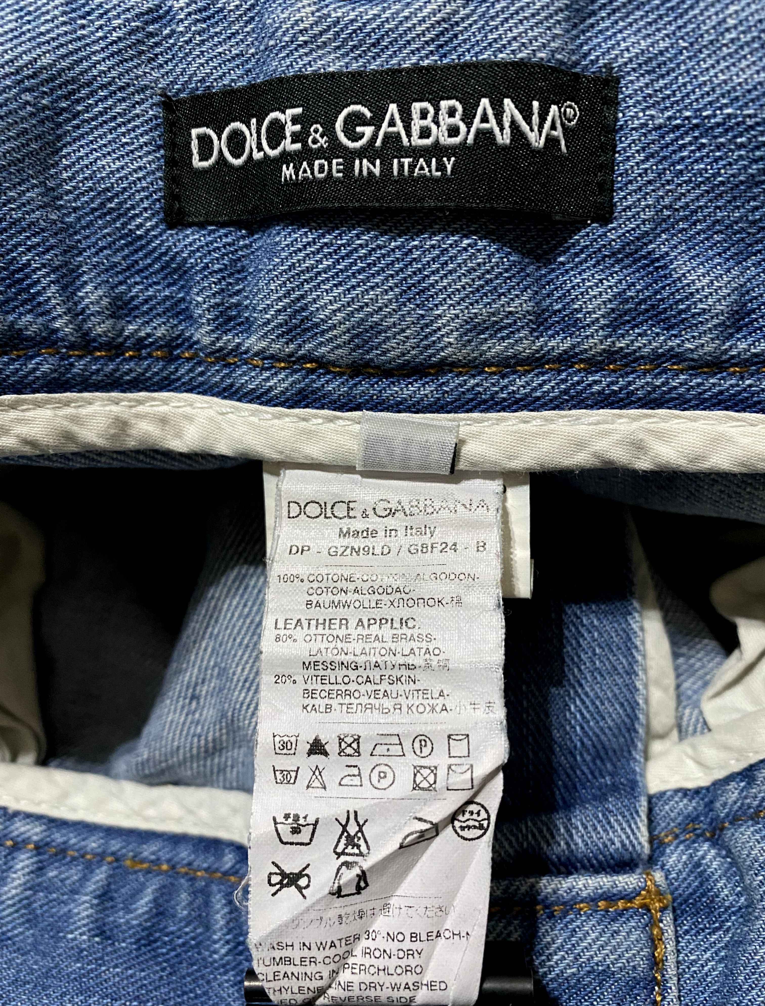 Dolce & Gabbana Dolce Gabbana D&G Torn Washed Faded Distressed Jeans Denim Size US 32 / EU 48 - 11 Thumbnail