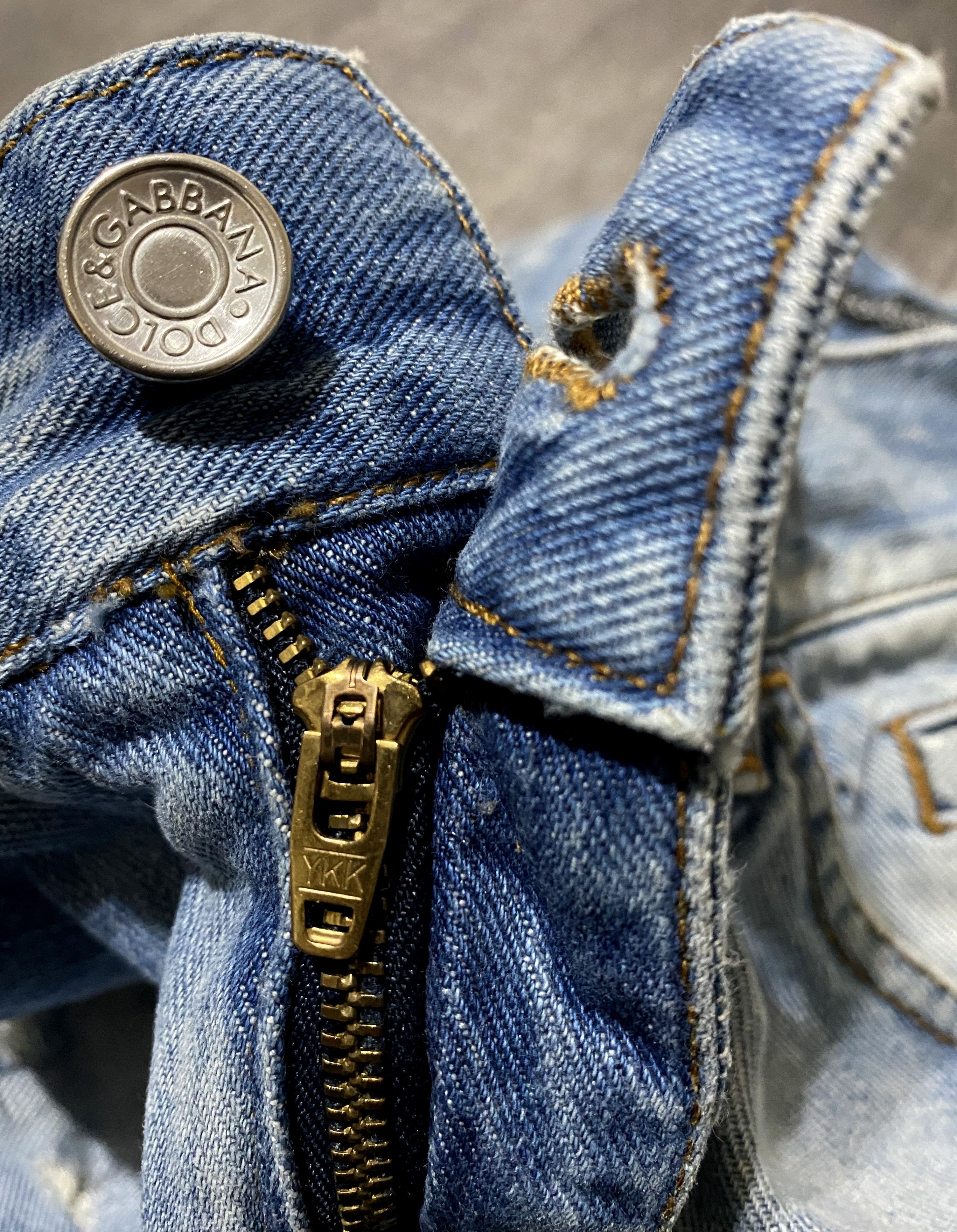 Dolce & Gabbana Dolce Gabbana D&G Torn Washed Faded Distressed Jeans Denim Size US 32 / EU 48 - 8 Thumbnail