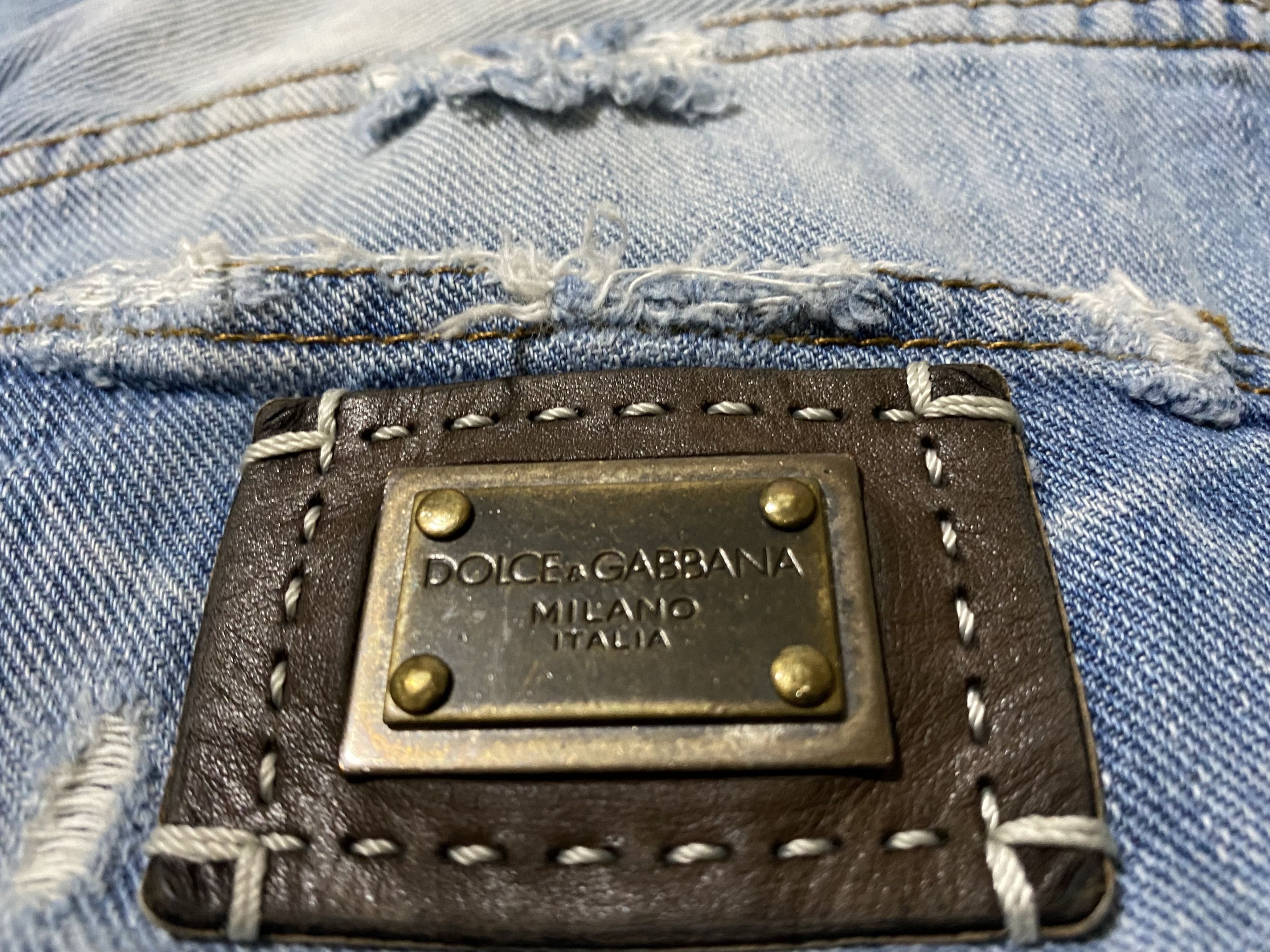 Dolce & Gabbana Dolce Gabbana D&G Torn Washed Faded Distressed Jeans Denim Size US 32 / EU 48 - 5 Thumbnail