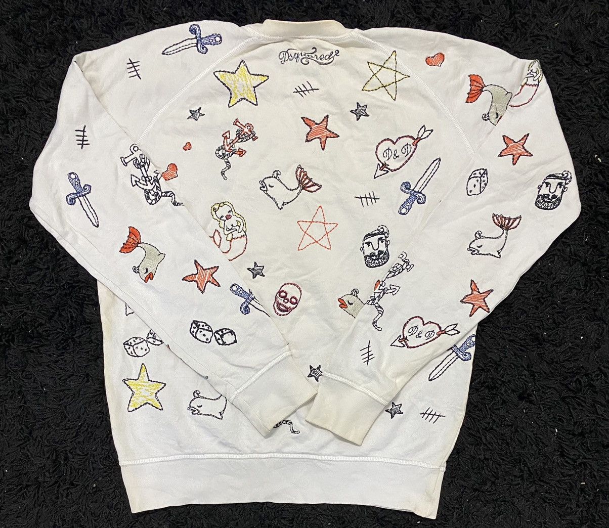 Dsquared2 × Vintage DSQUARED2 FULL EMBROIDERED DESIGN VERY RARE Size US XL / EU 56 / 4 - 5 Thumbnail