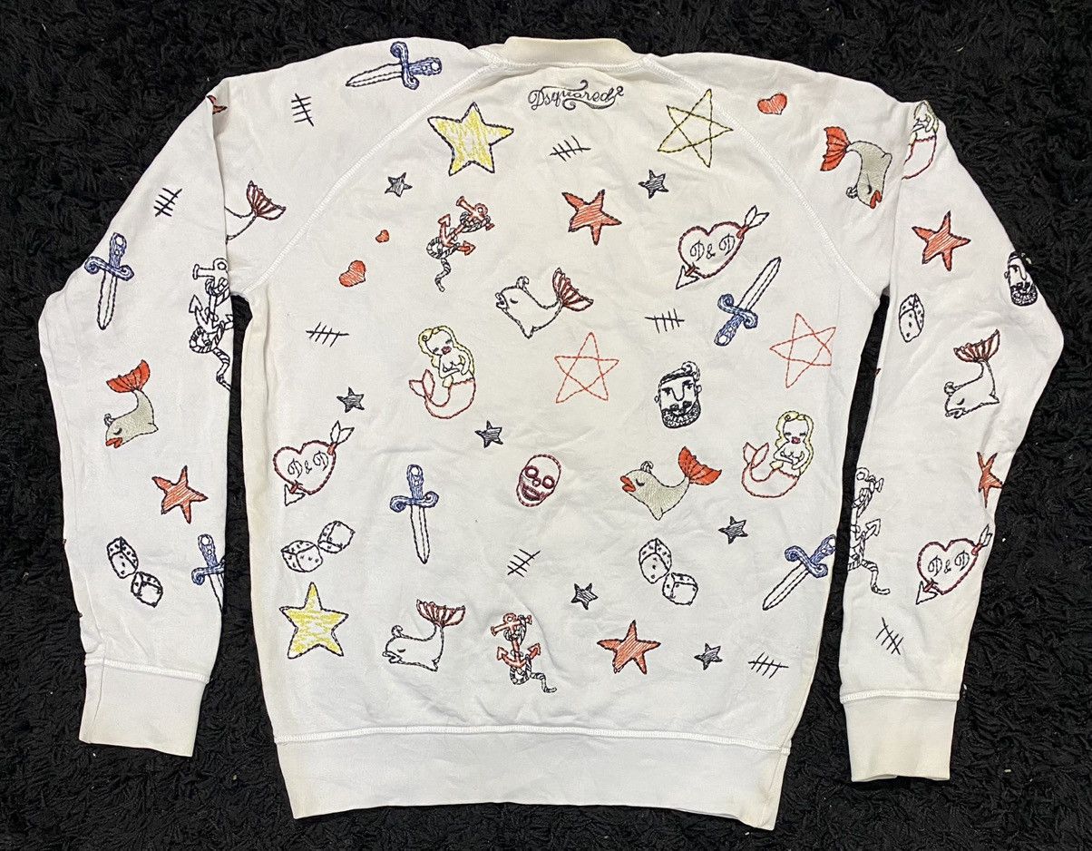 Dsquared2 × Vintage DSQUARED2 FULL EMBROIDERED DESIGN VERY RARE Size US XL / EU 56 / 4 - 3 Thumbnail