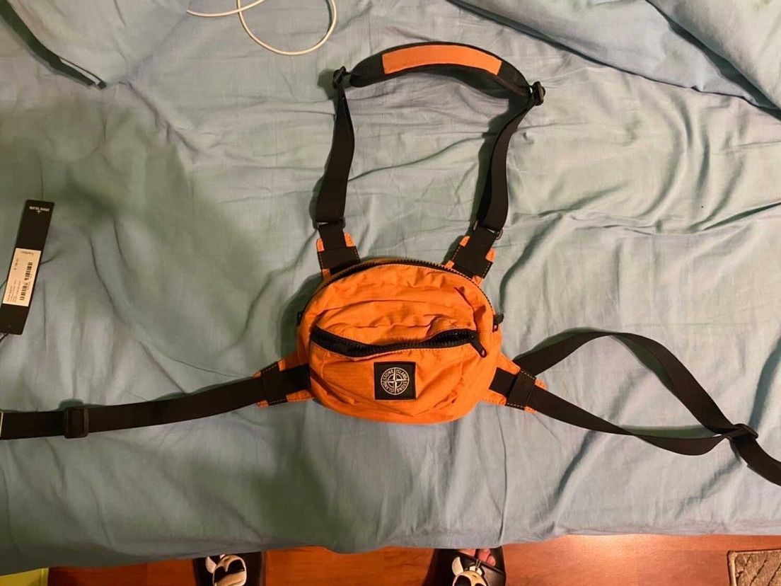 Stone island chest bag orange sale