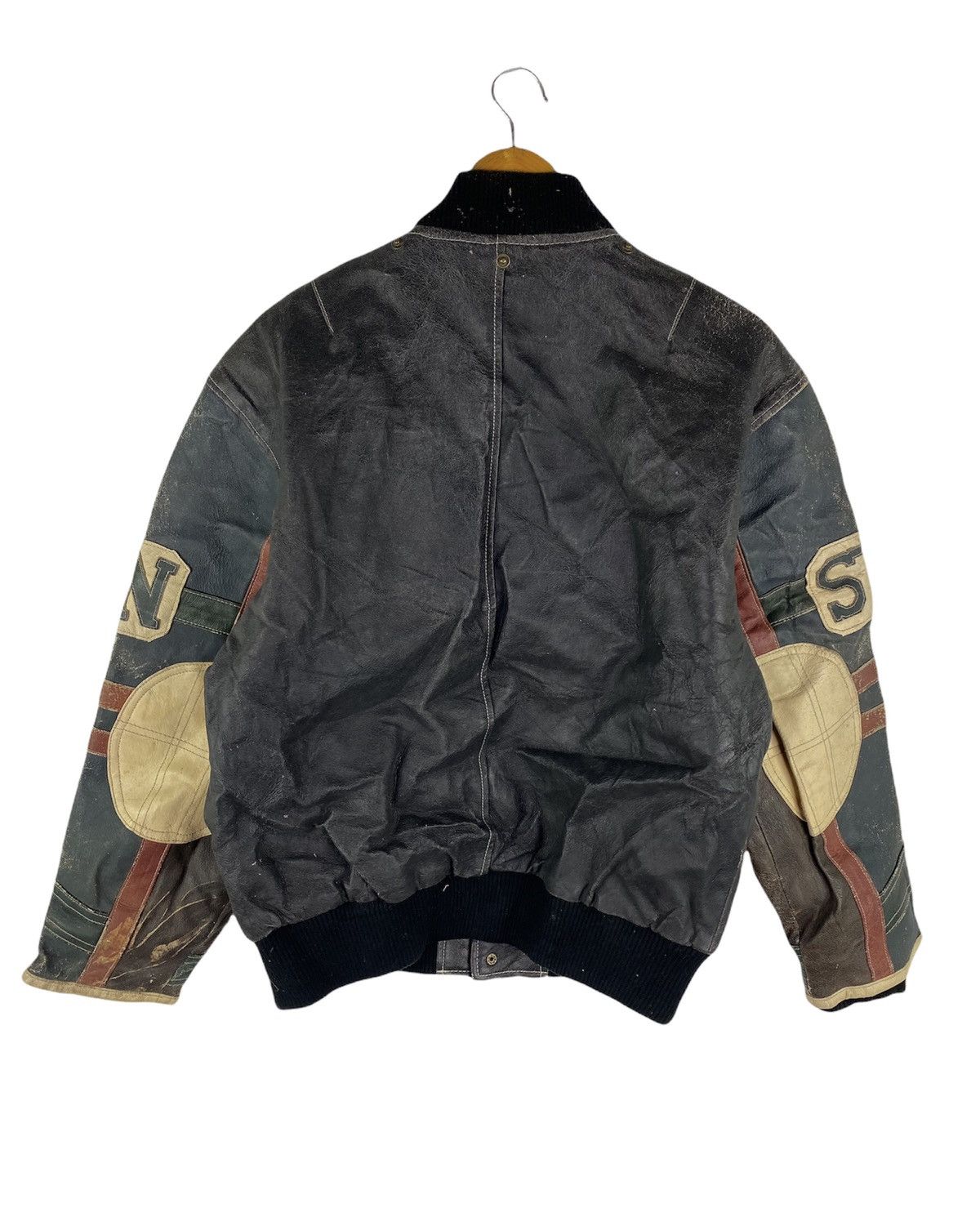 Genuine Leather Vintage SNY Jeans Leather Varsity Jacket Timeless Streetwear Size US M / EU 48-50 / 2 - 2 Thumbnail