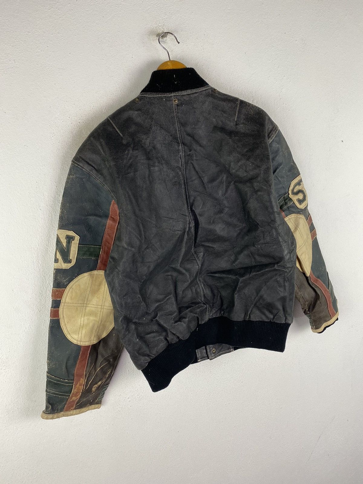 Genuine Leather Vintage SNY Jeans Leather Varsity Jacket Timeless Streetwear Size US M / EU 48-50 / 2 - 7 Thumbnail