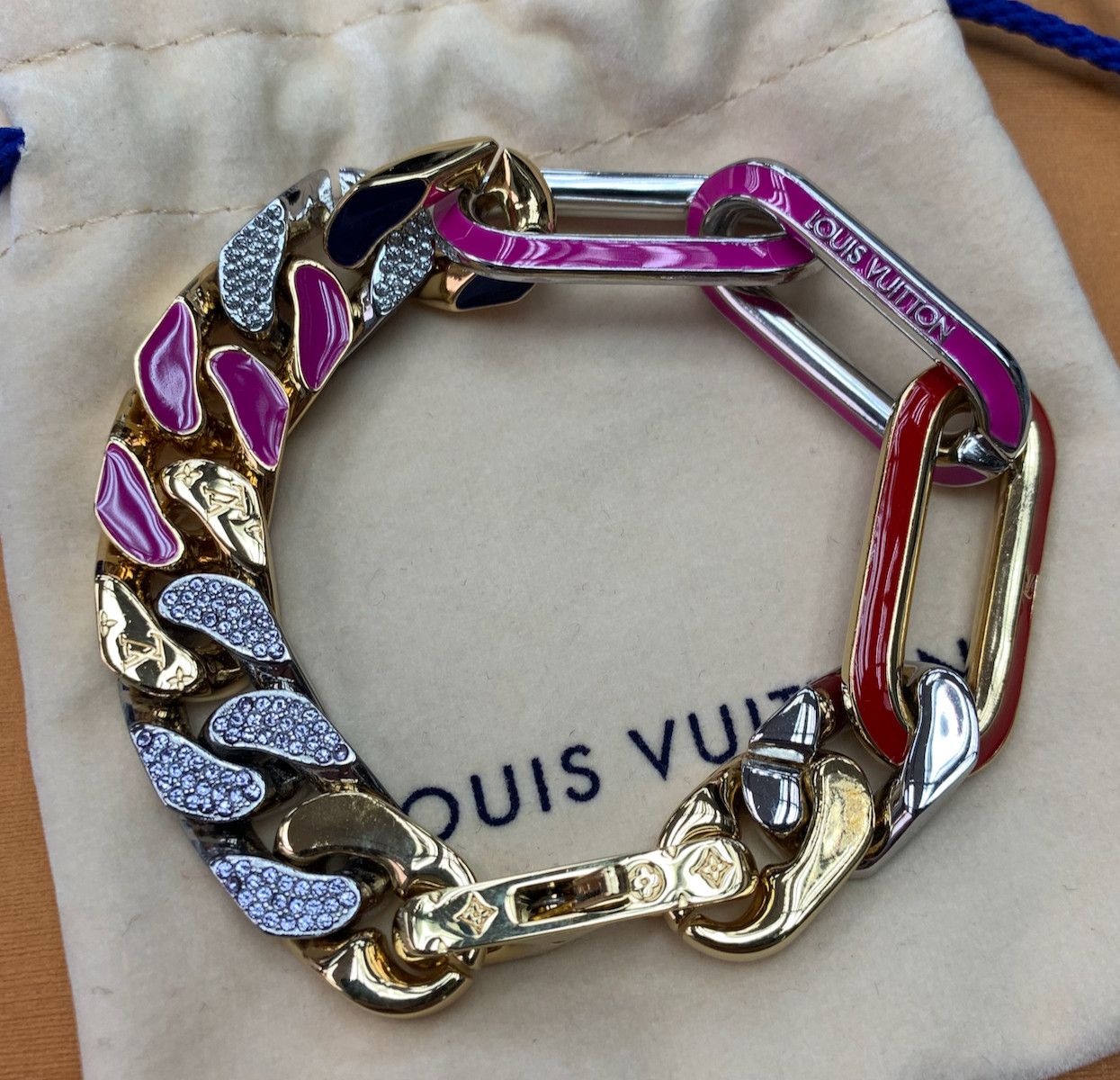 Men's LV Mixed Chains Bracelet, LOUIS VUITTON