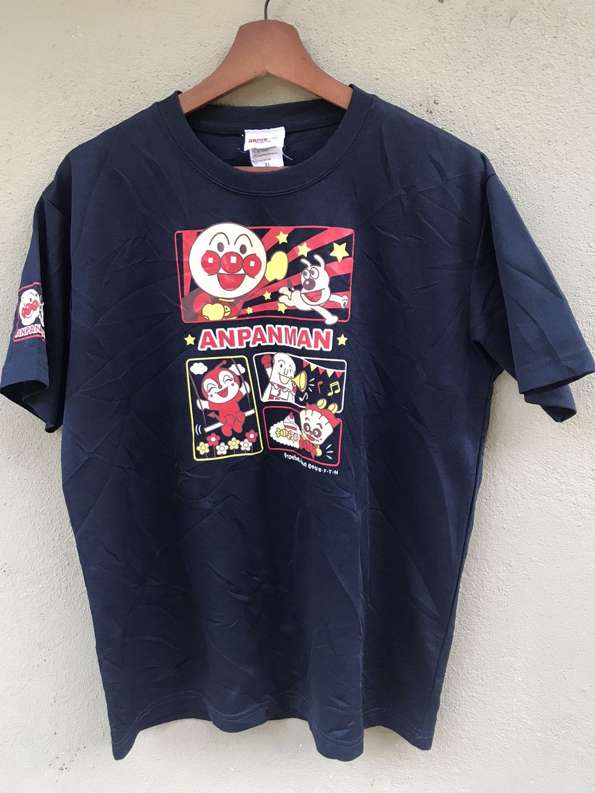Vtg AnPanman japanese anime t shirt jersey