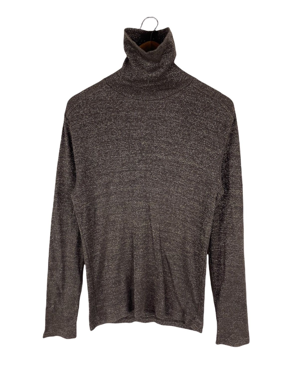 Designer × Japanese Brand × Katharine Hamnett London Vintage Hamnett Japan Metallic Brown Turtleneck 90s Shimmer Size US M / EU 48-50 / 2 - 1 Thumbnail