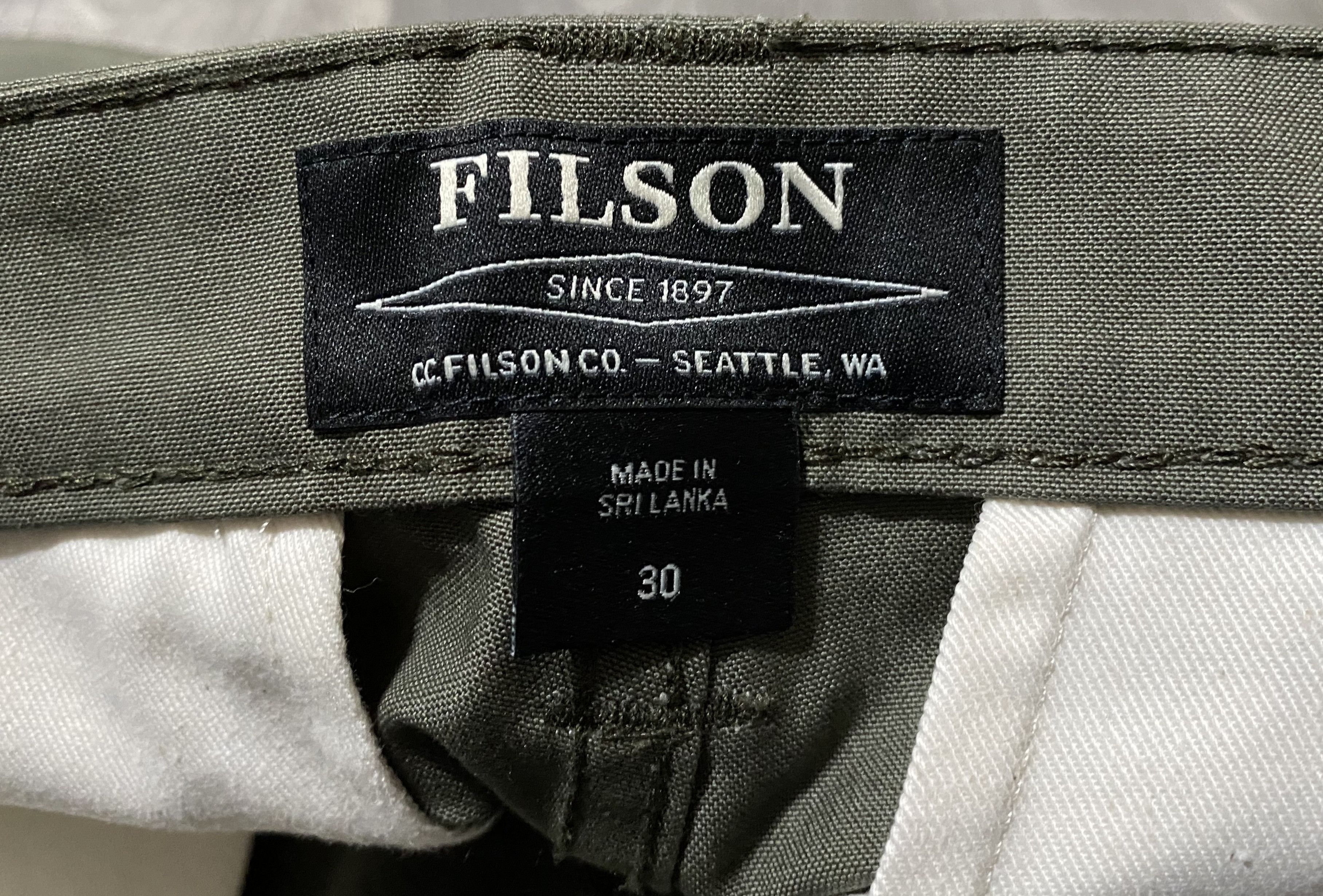 Filson C.C. Filson Co. Seattle Dry Shelter Cloth Shorts Ottergreen Size US 30 / EU 46 - 7 Thumbnail