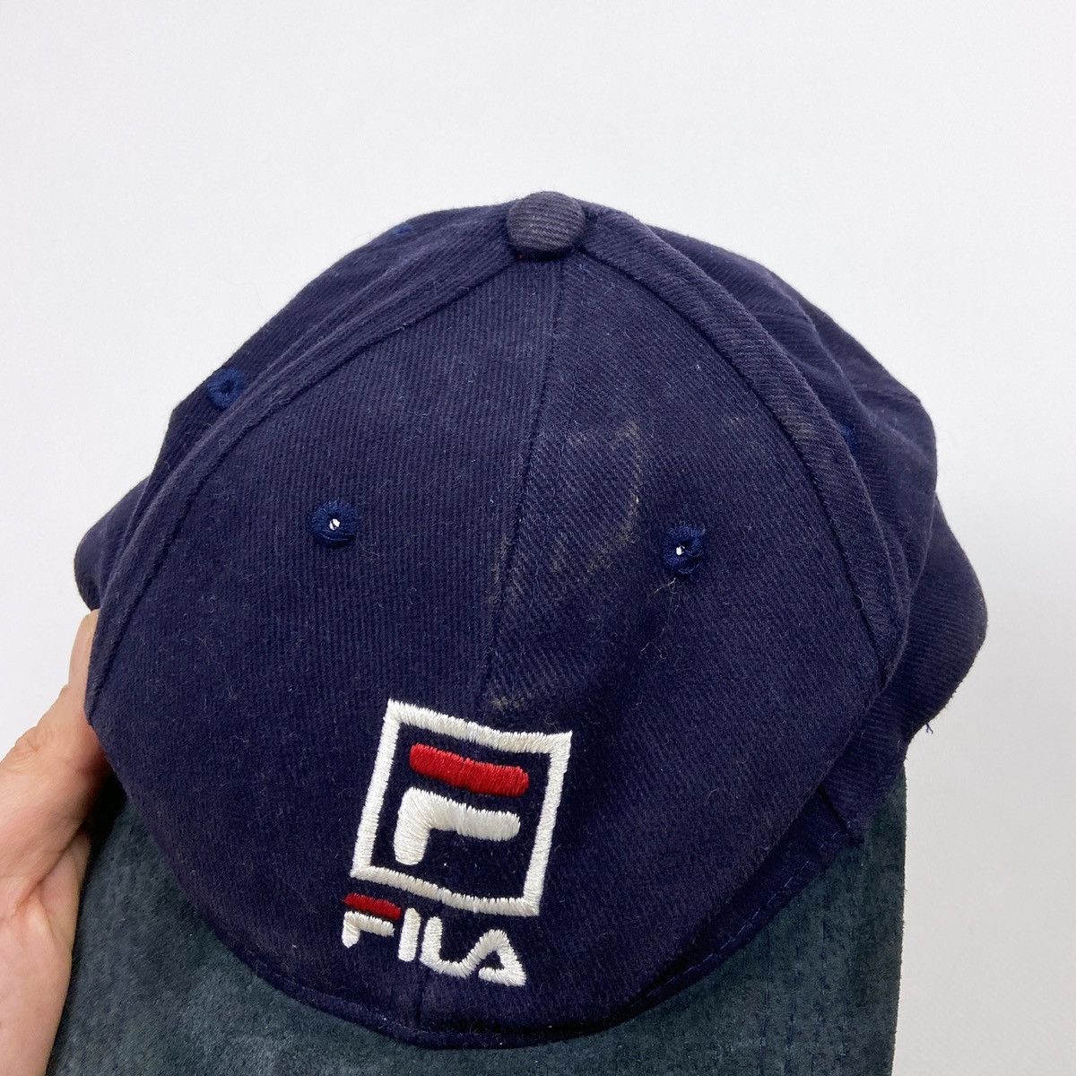 Fila Vintage 90s Fila Navy Embroidered logo baseball cap Italy Size ONE SIZE - 5 Thumbnail