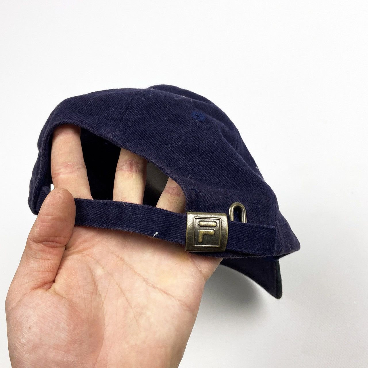 Fila Vintage 90s Fila Navy Embroidered logo baseball cap Italy Size ONE SIZE - 4 Thumbnail